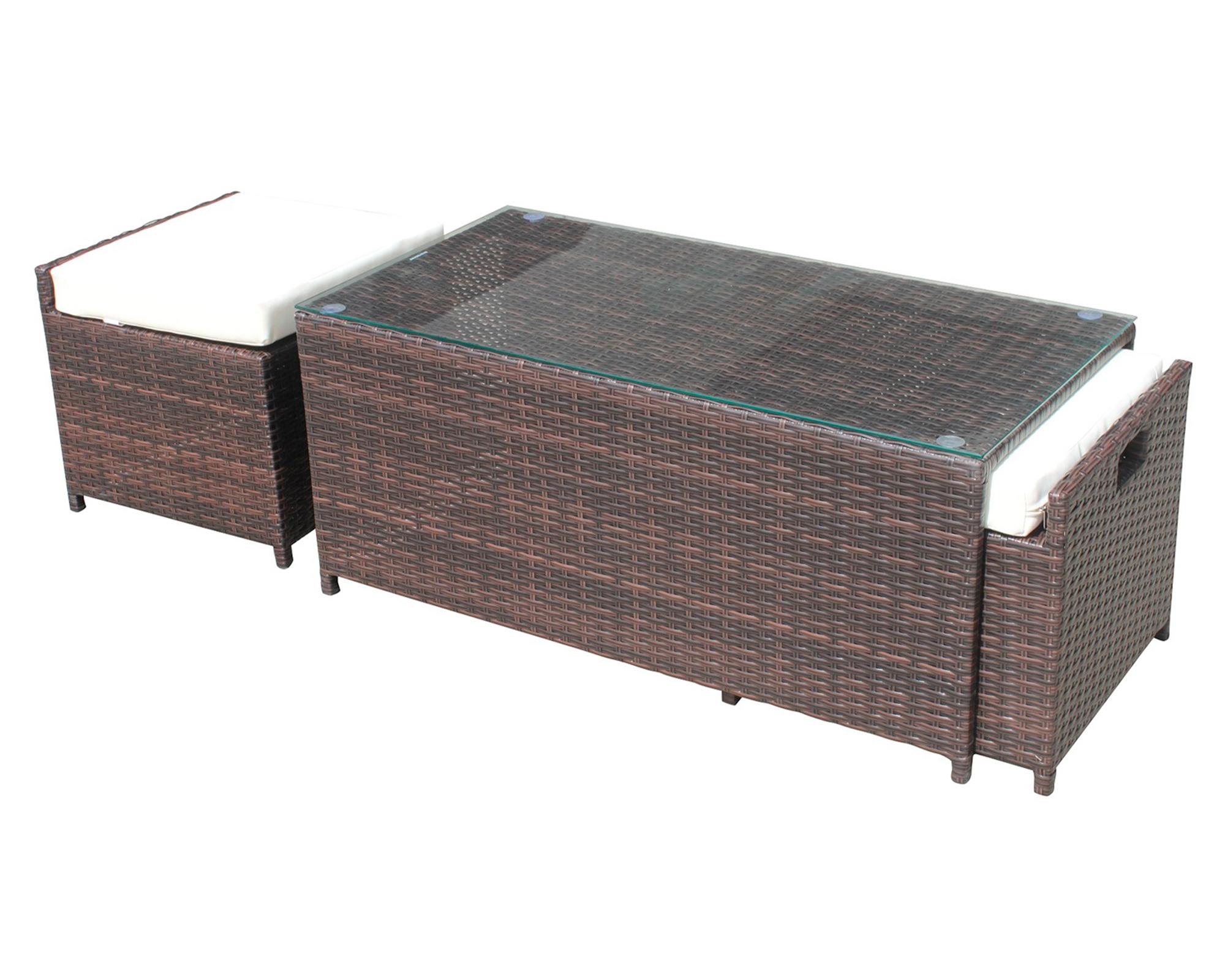 Set terraza 6 personas Brisbane chocolate El Barco-1