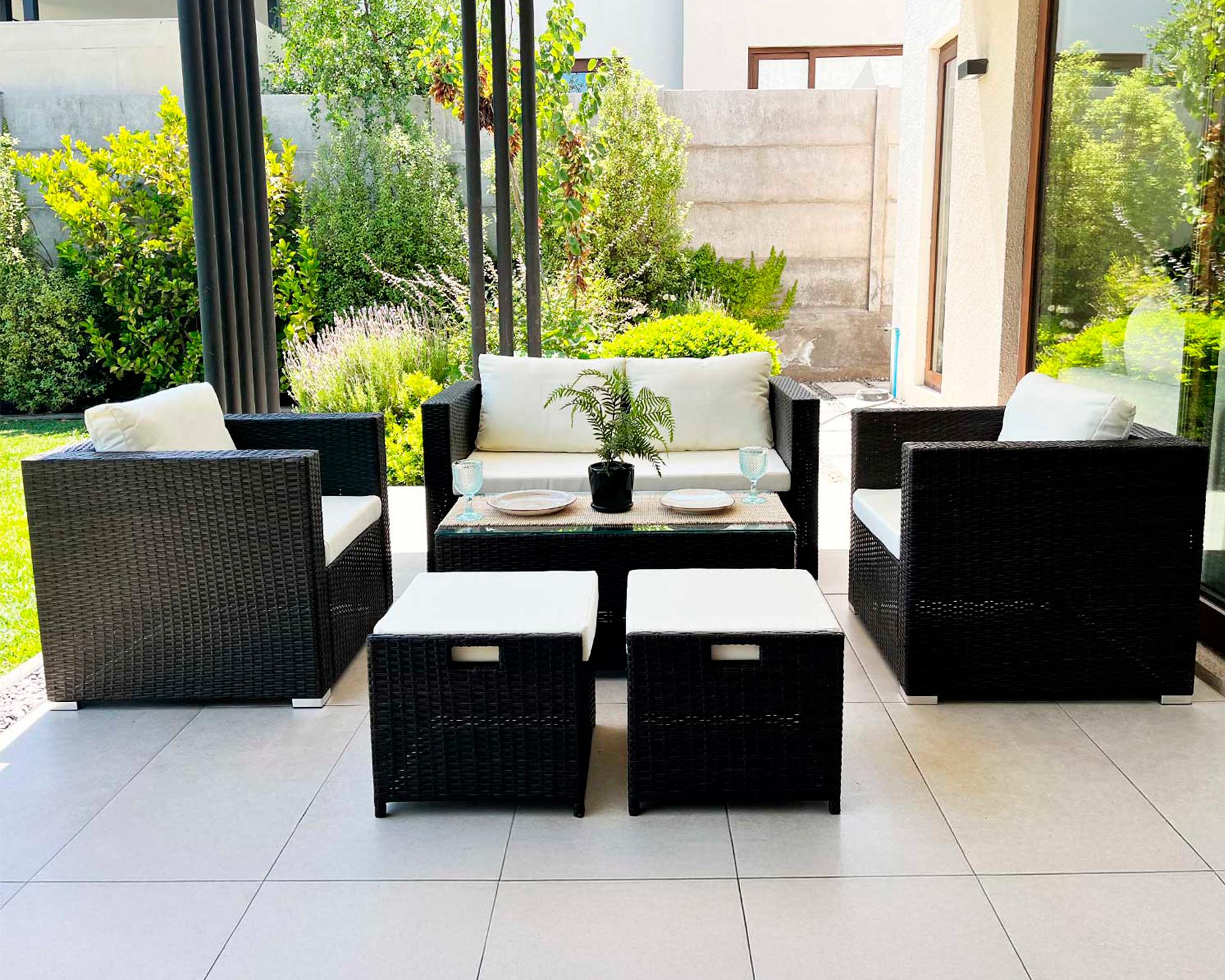 Set terraza 6 personas Brisbane chocolate El Barco-3