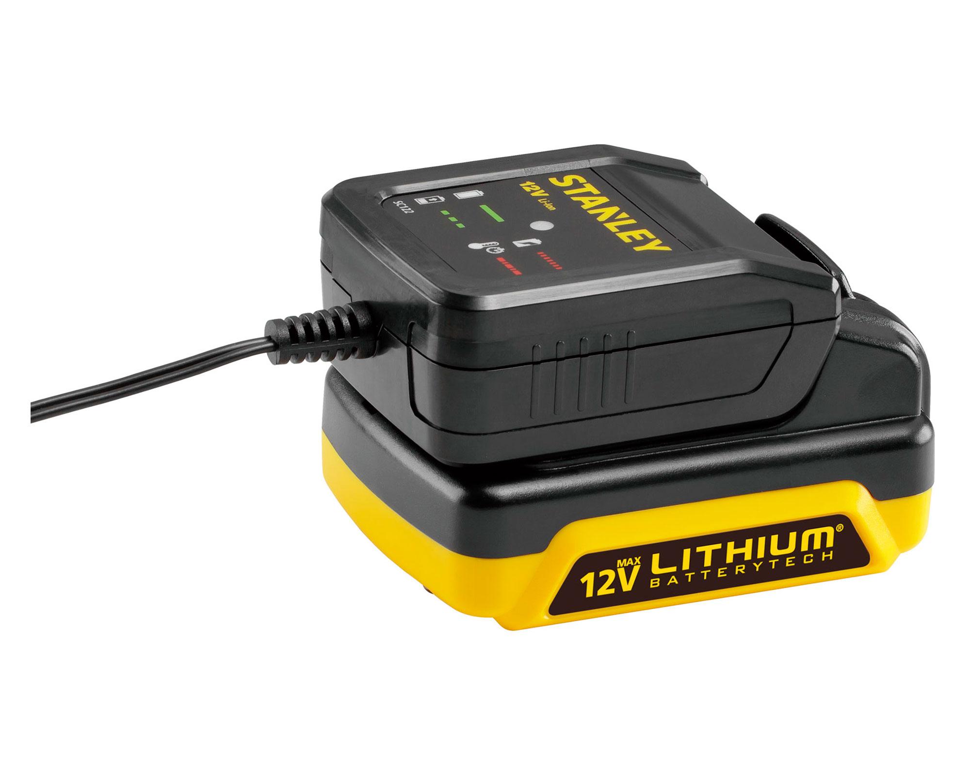 Taladro rotación inalámbrico 12V 10mm SCD121S2K-B2 + 2 baterías 1,5 Ah Stanley-4