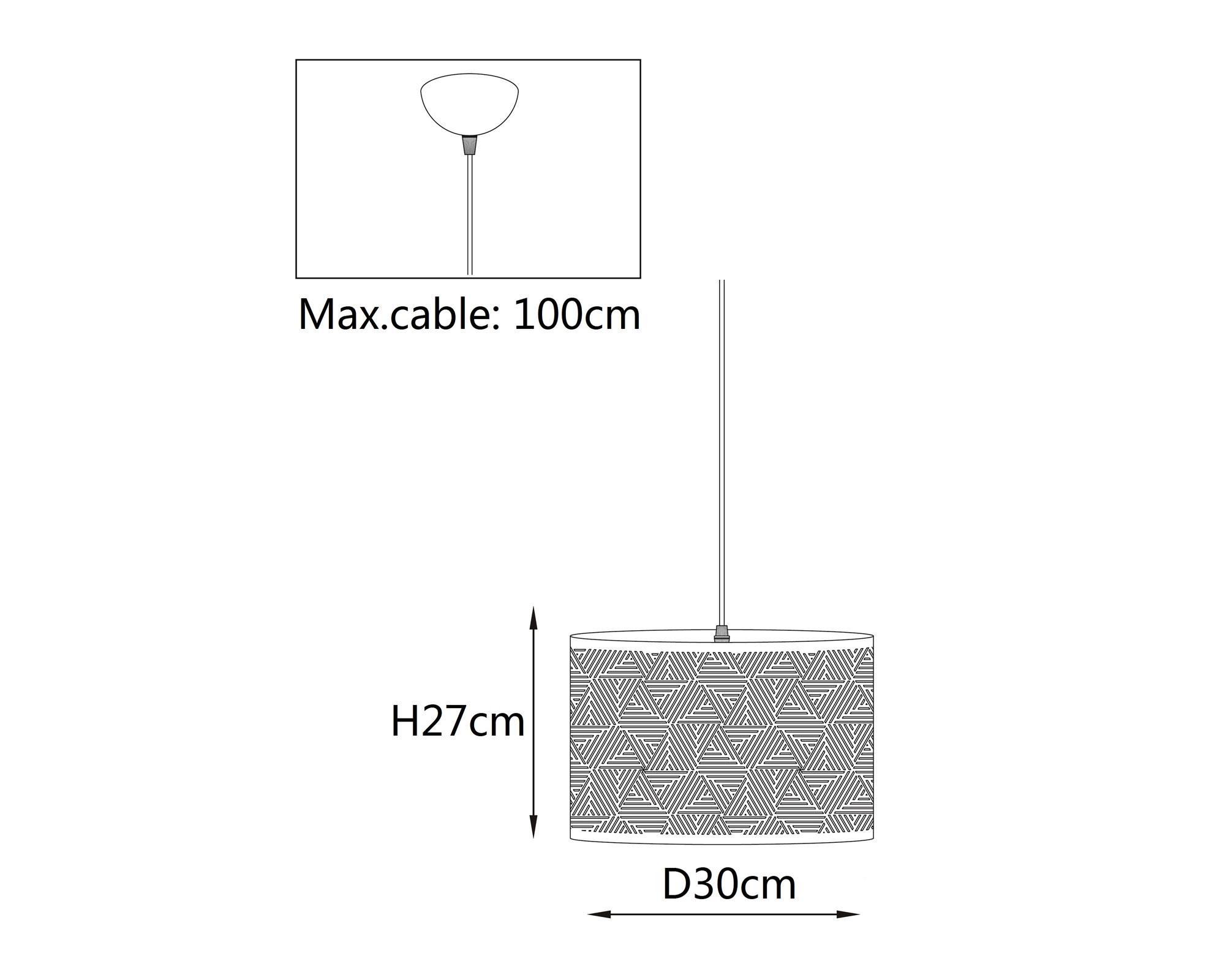Lámpara colgar 1L E27 Geométrica inox Abitare-3