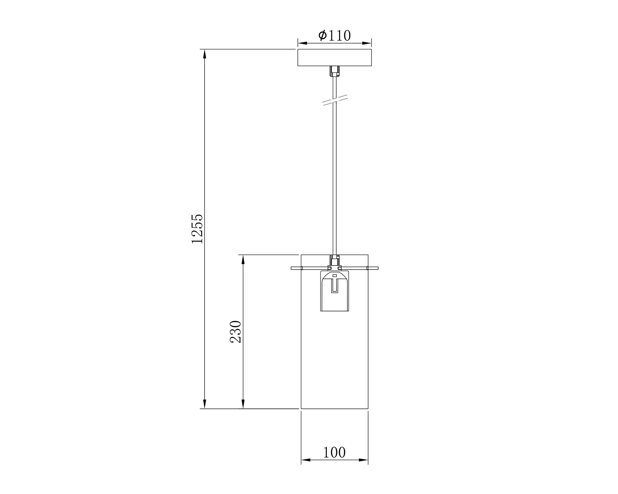 Lámpara colgar 1L E27 Esus pillars Abitare-3