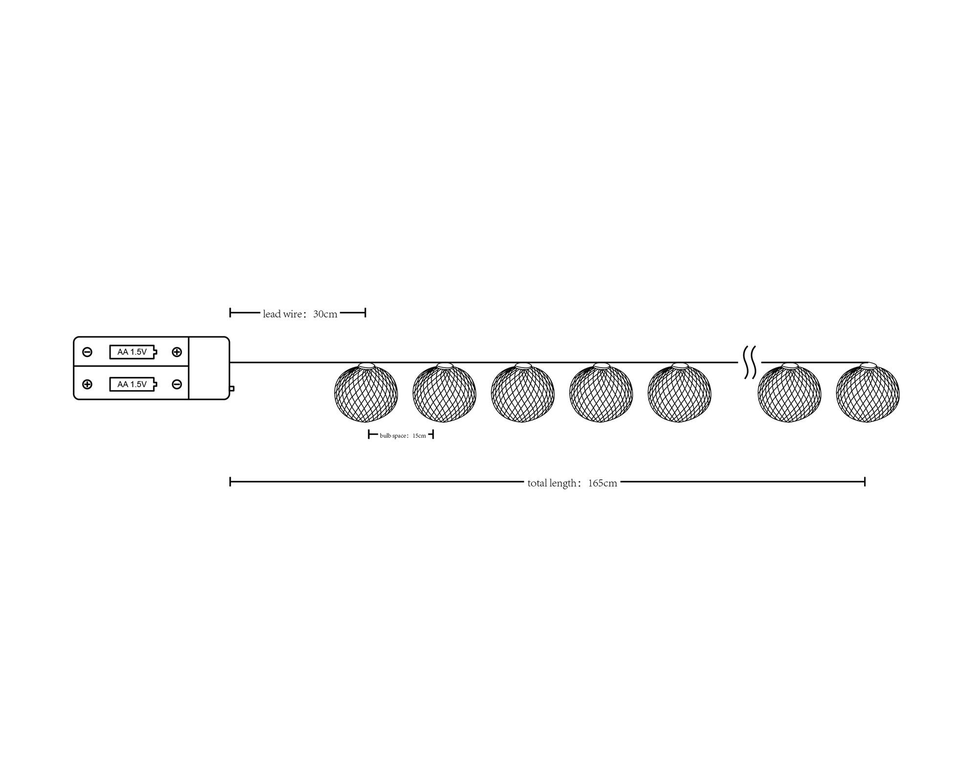 Guirnalda LED 10L panal 2.0 copper Abitare-5