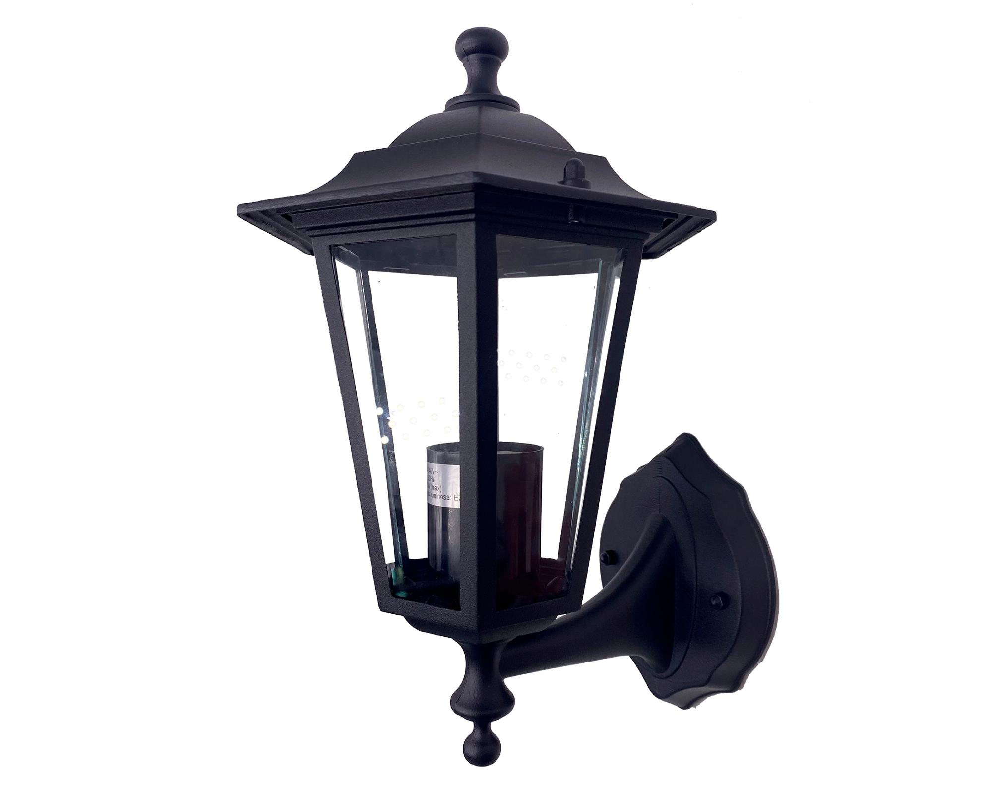 Farol pared 1L E27 Yiyo negro 2 unidades Abitare-5