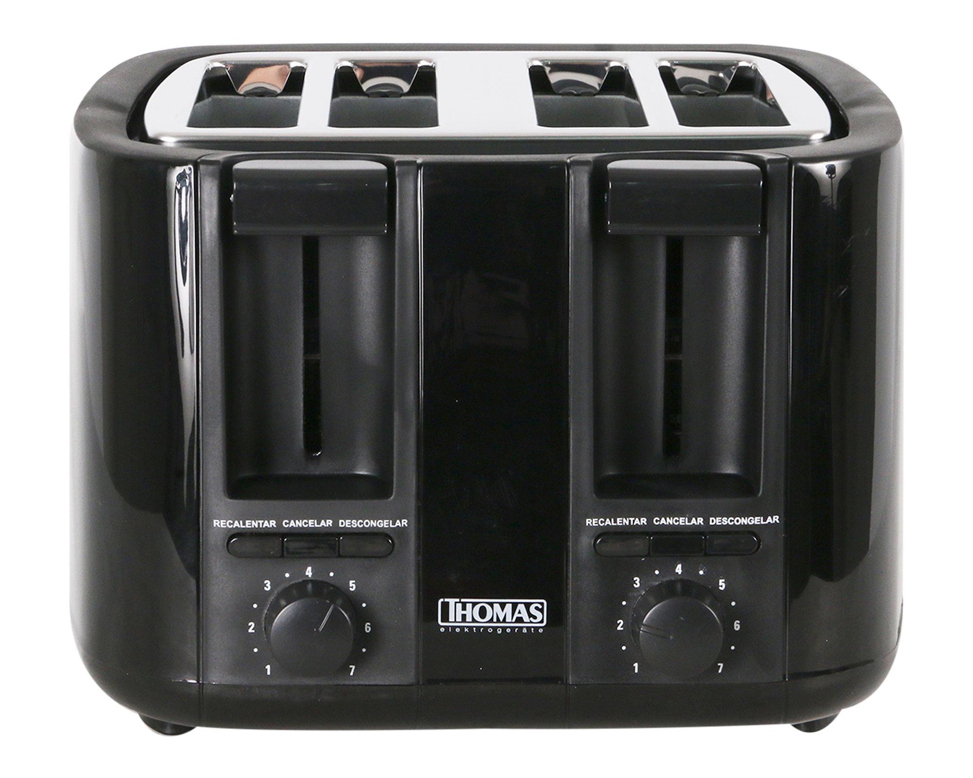 Tostador 4 rebanadas 1500W TH-126 negro Thomas-0