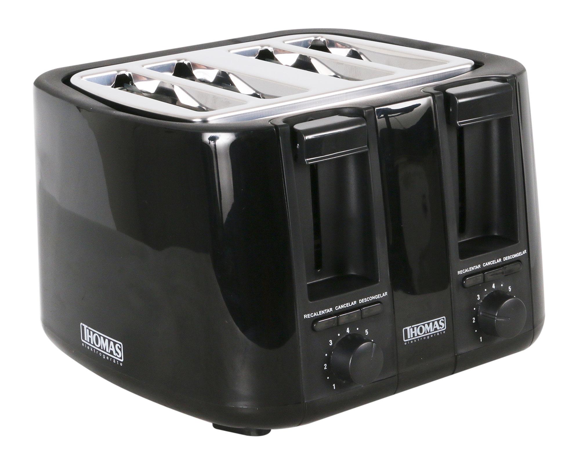 Tostador 4 rebanadas 1500W TH-126 negro Thomas-1