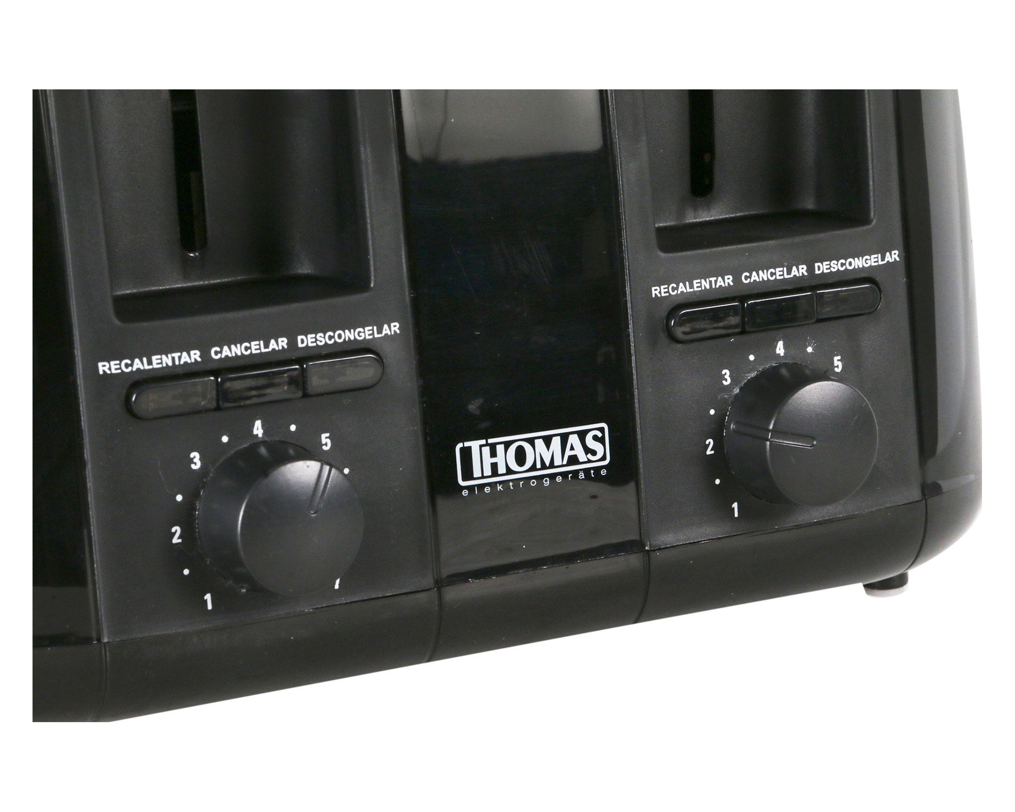Tostador 4 rebanadas 1500W TH-126 negro Thomas-3