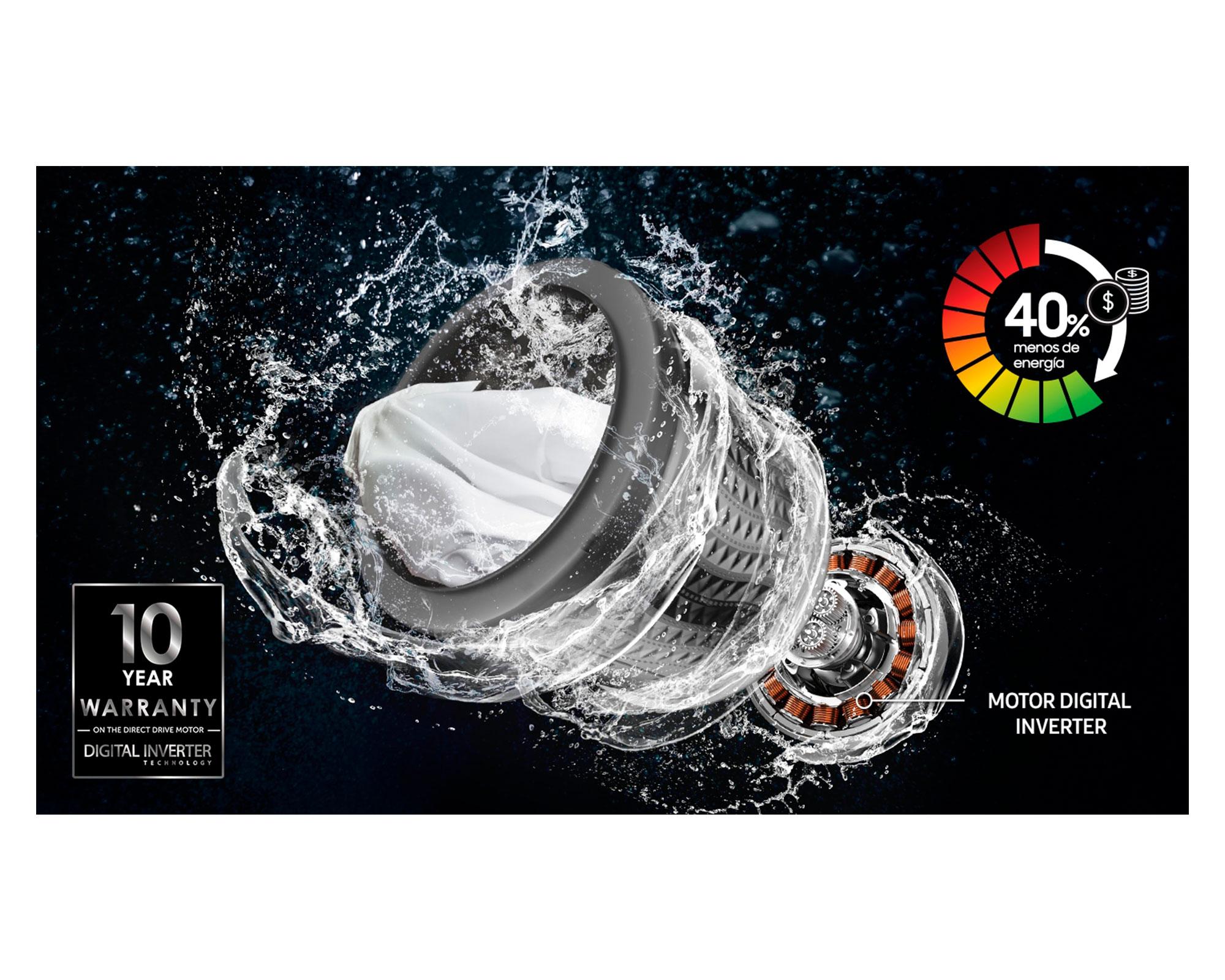 Lavadora carga superior 19 kg WA19T6260BW/ZS Samsung-9