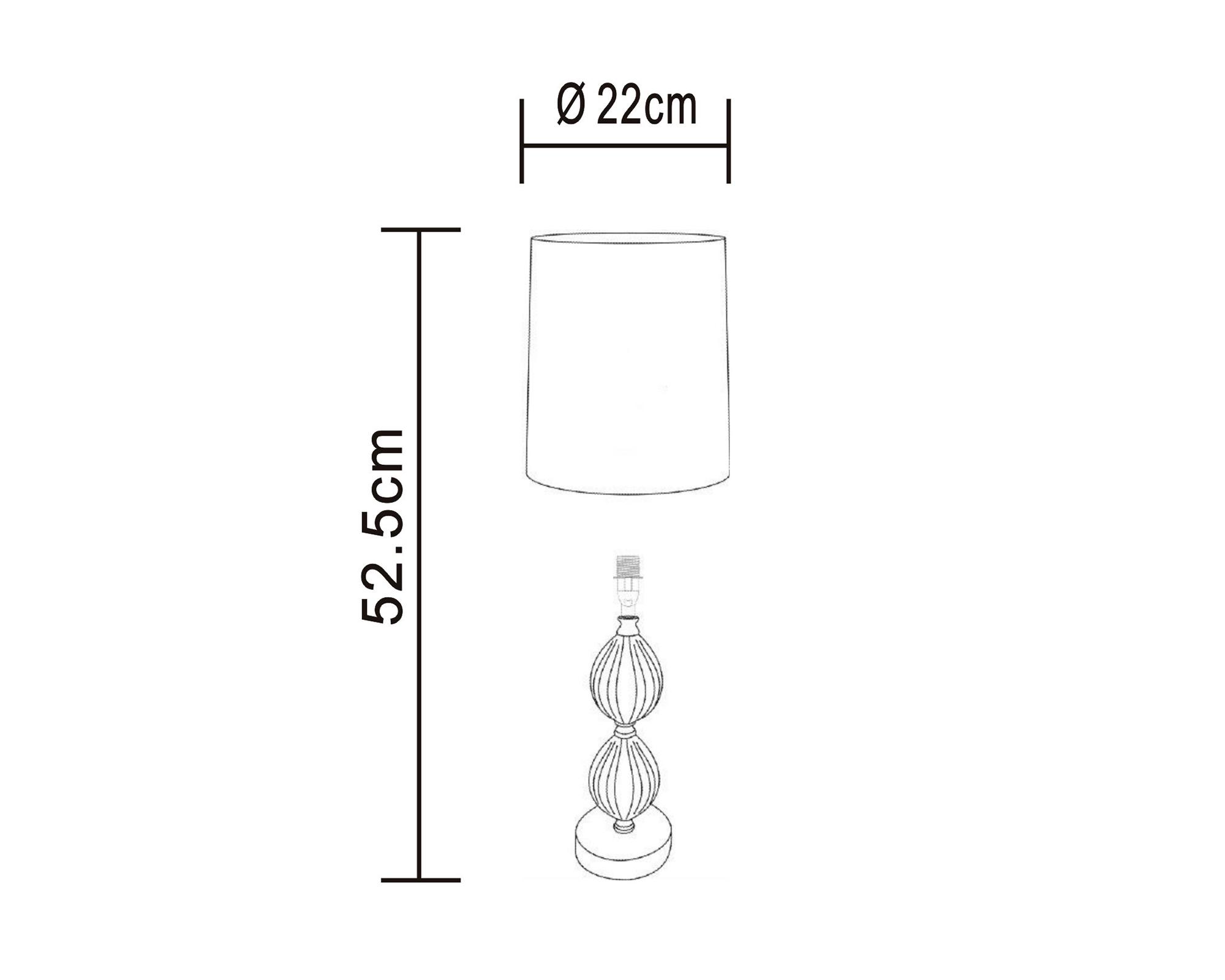 Lámpara sobremesa 1L E27 Brondello Abitare.-3