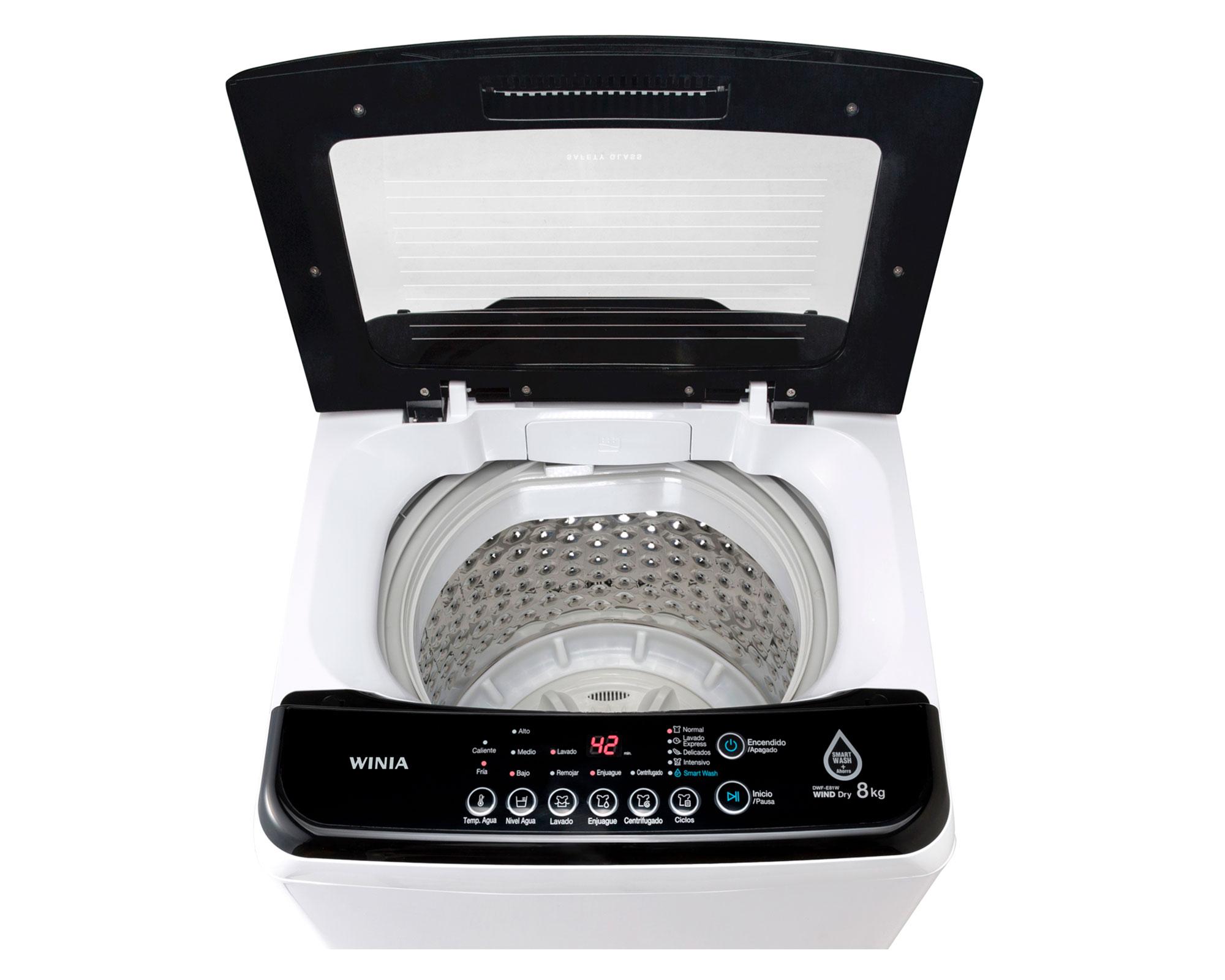 Lavadora carga superior 8 kg DWF-E81W blanco Winia-3