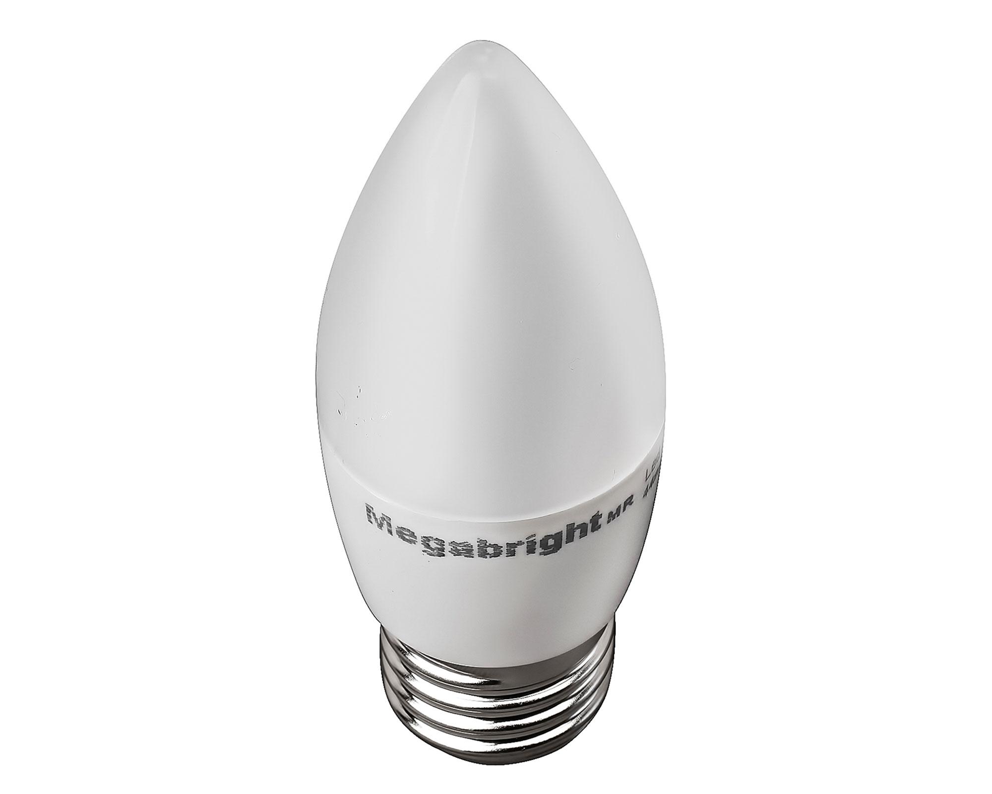 Ampolleta bright candle LED 5/6W E27 luz cálida C37 Megabright.-2