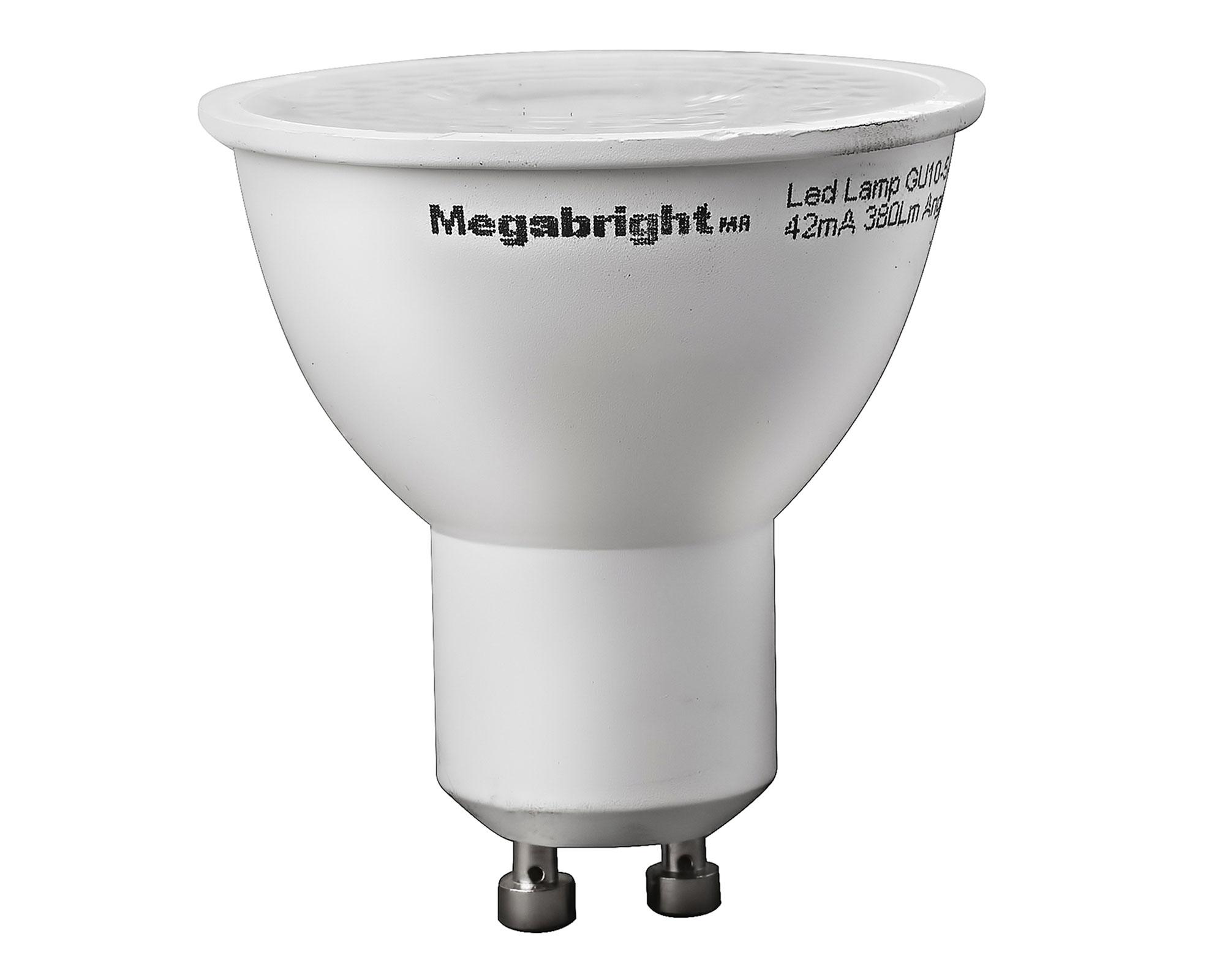 Ampolleta bright LED 5,5W GU10 luz cálida PAR16 3 unidades Megabright-3