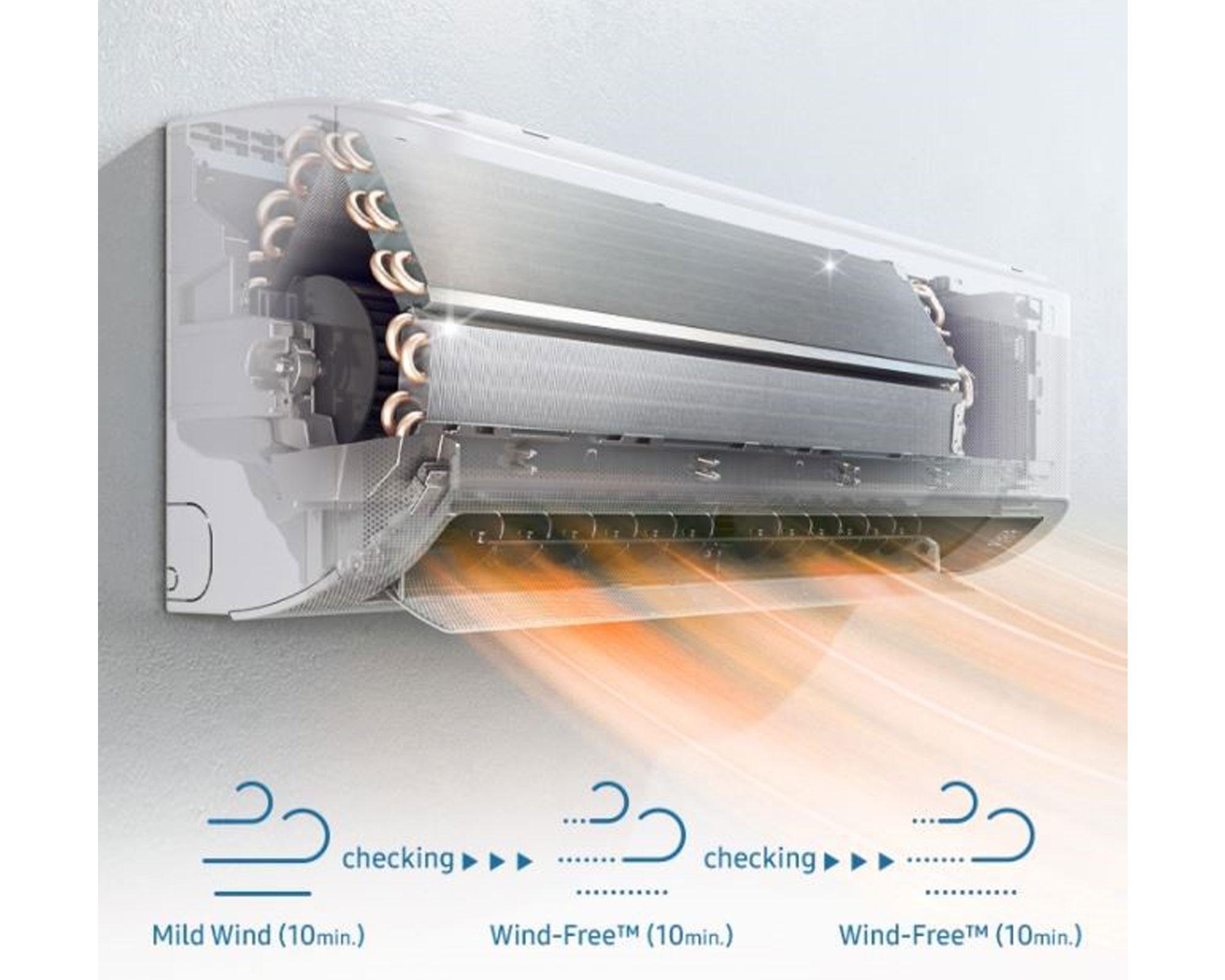 Aire acondicionado Split Wind-Free Inverter 9000 BTU frío/calor Samsung-17