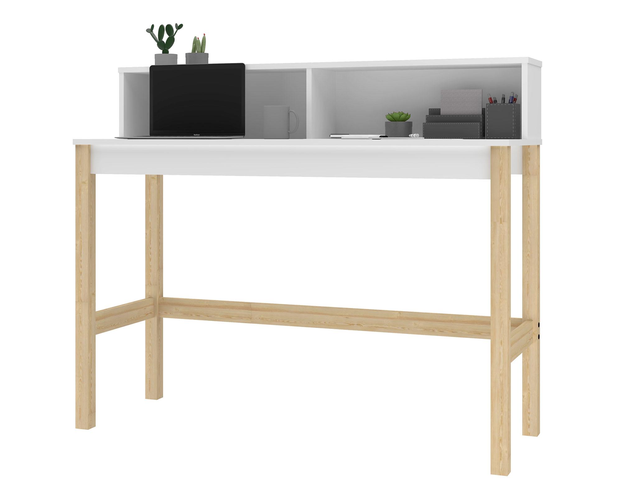 Escritorio Diaco blanco/natural Home Mobili-6