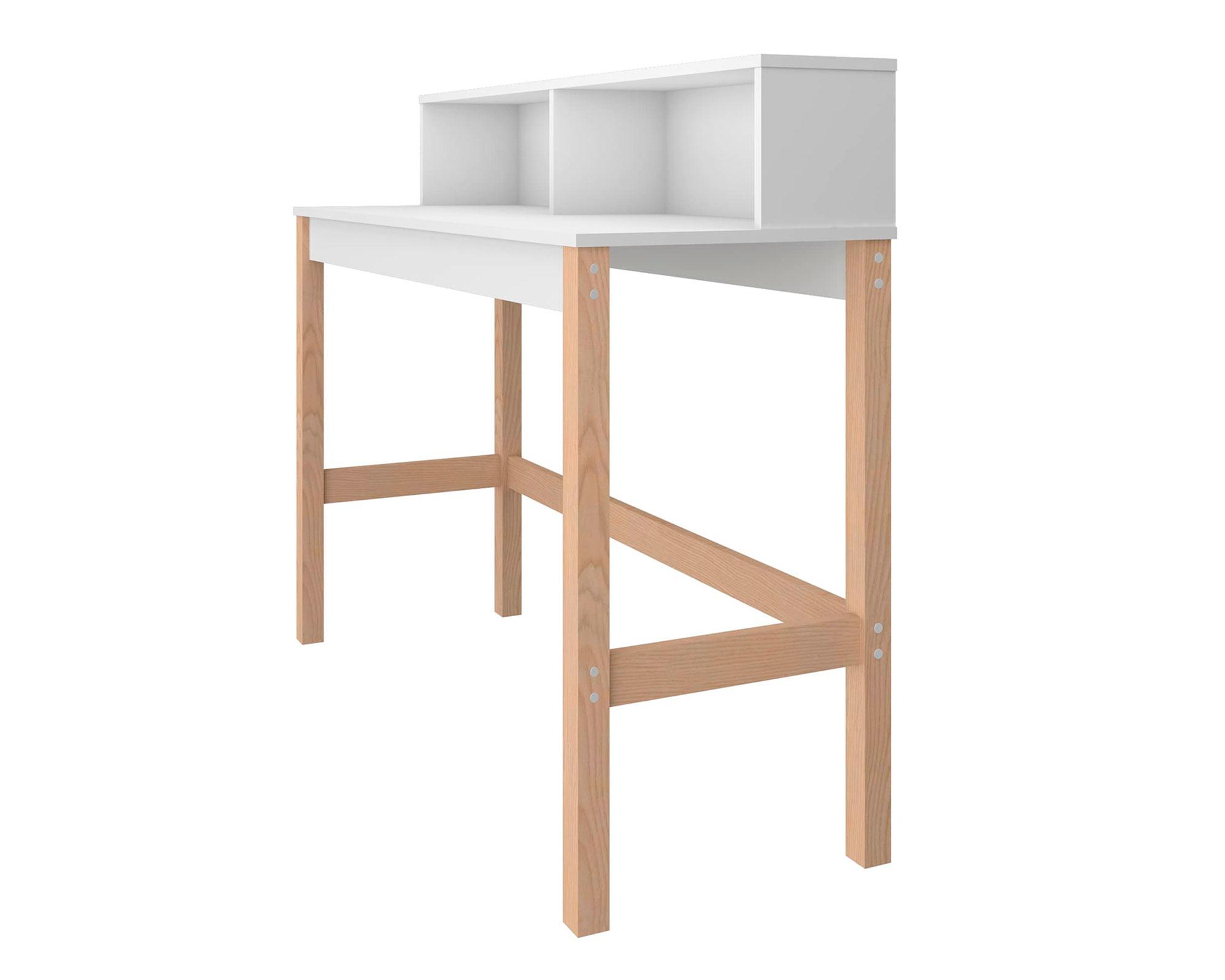 Escritorio Diaco blanco/natural Home Mobili-2