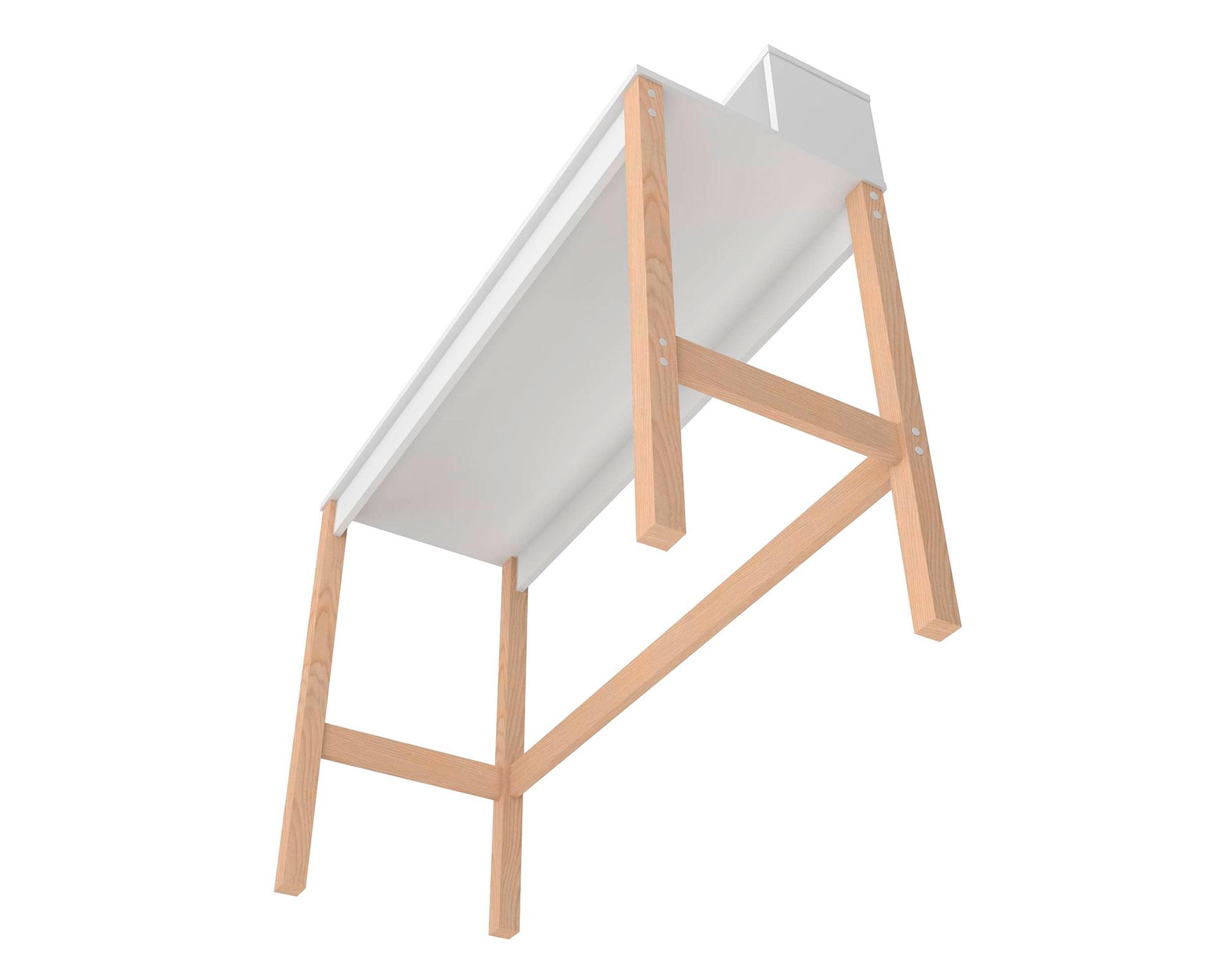 Escritorio Diaco blanco/natural Home Mobili-4