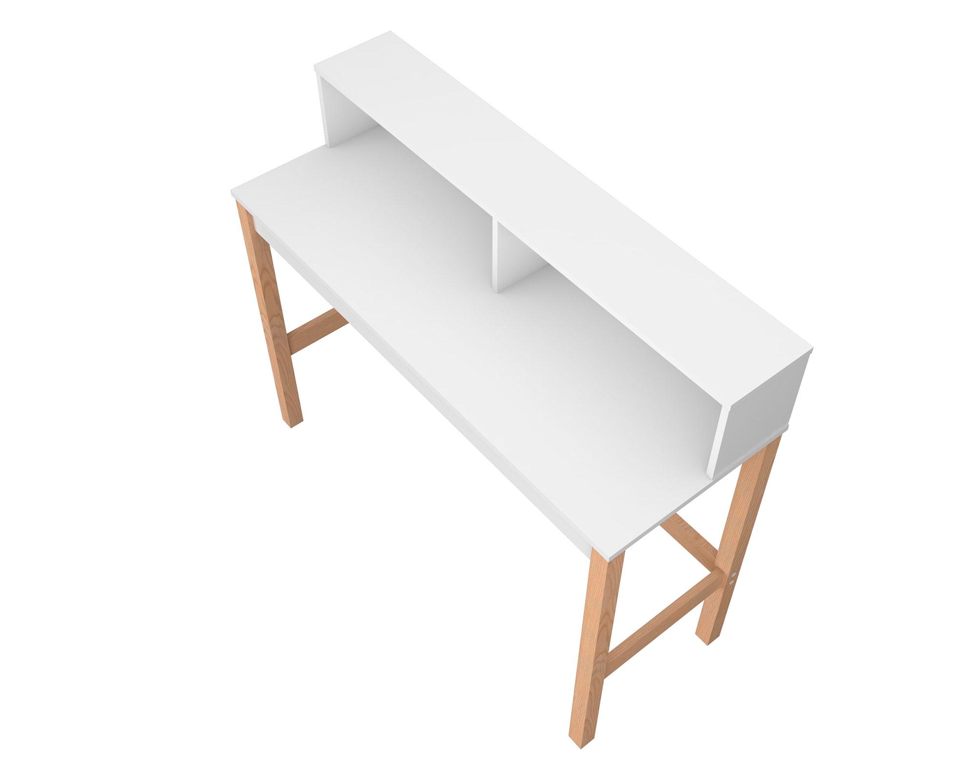 Escritorio Diaco blanco/natural Home Mobili-3