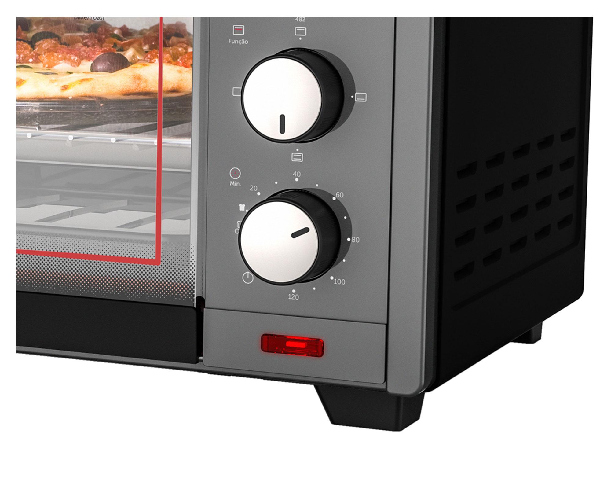 Horno eléctrico 30 litros gris Oster-2