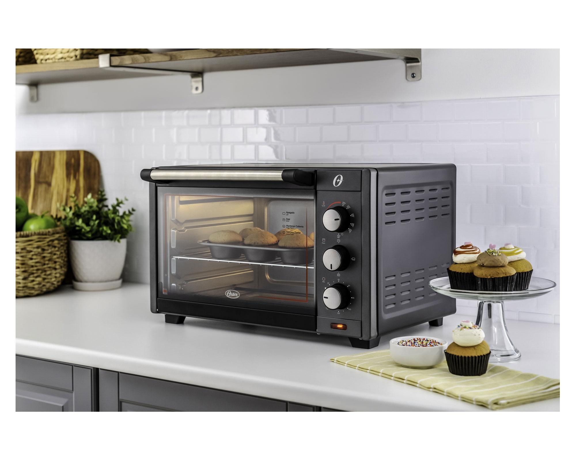 Horno eléctrico 30 litros gris Oster-4