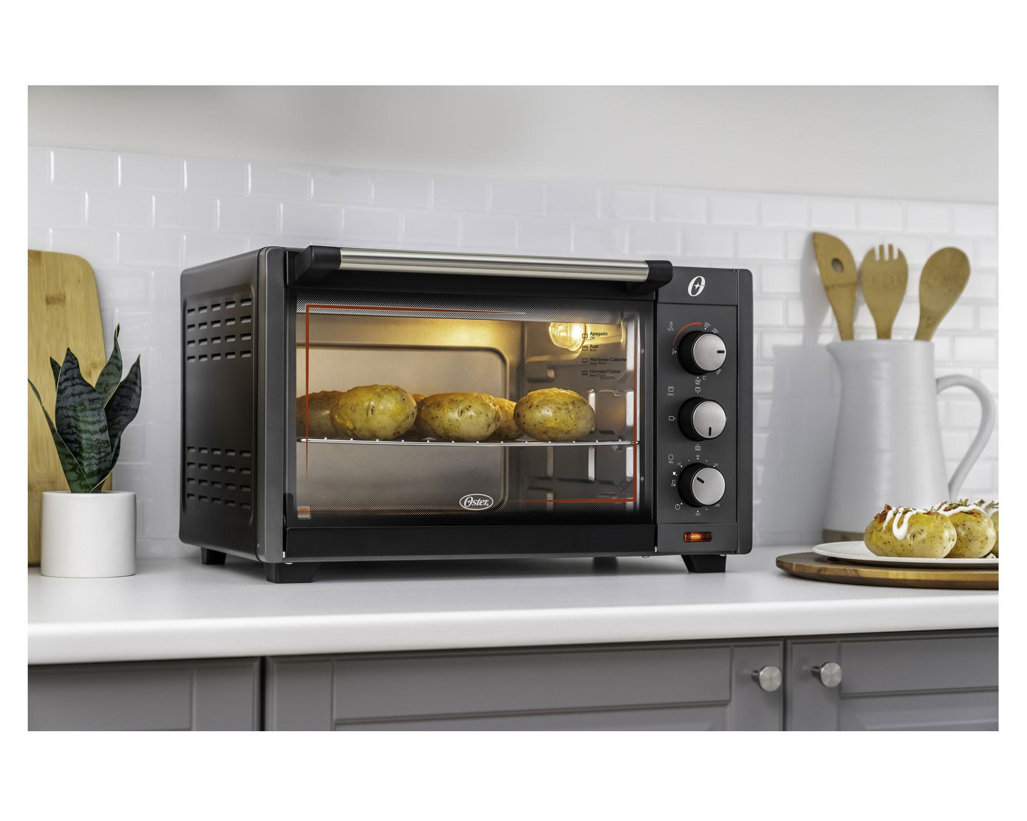 Horno eléctrico 30 litros gris Oster-5