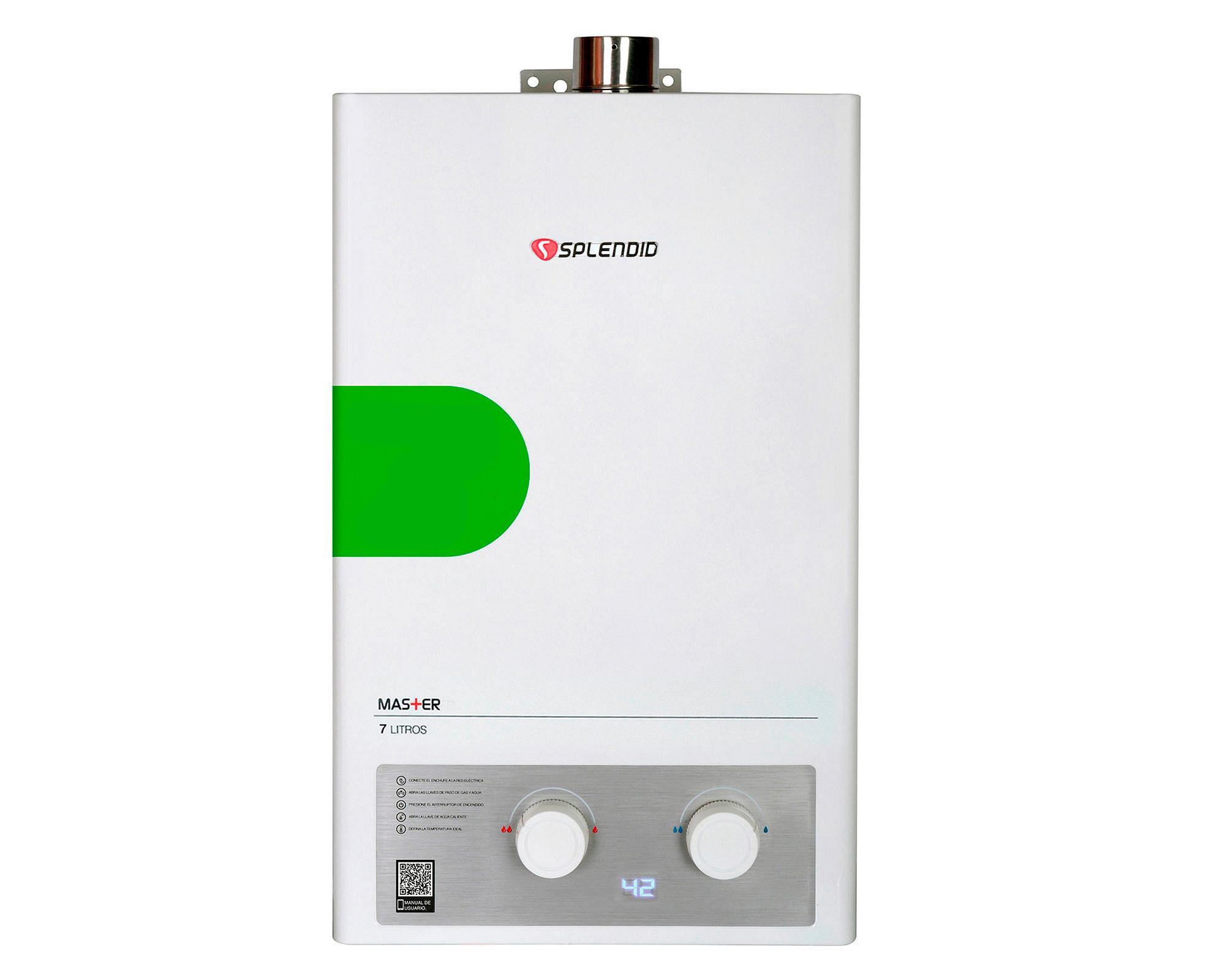 Calefont tiro forzado 7 litros gas licuado Master Splendid-0