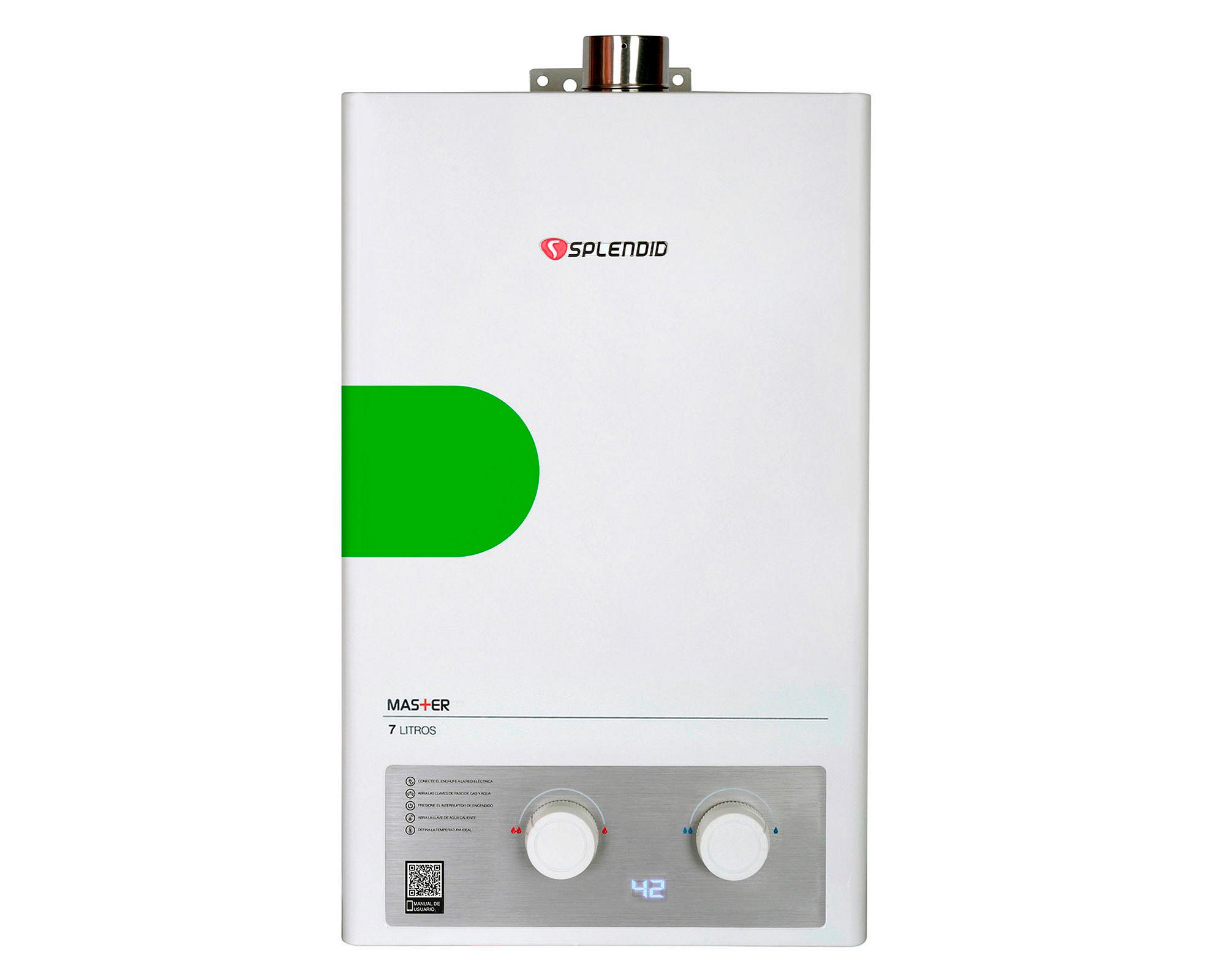 Calefont tiro forzado 7 litros gas natural Master Splendid-15