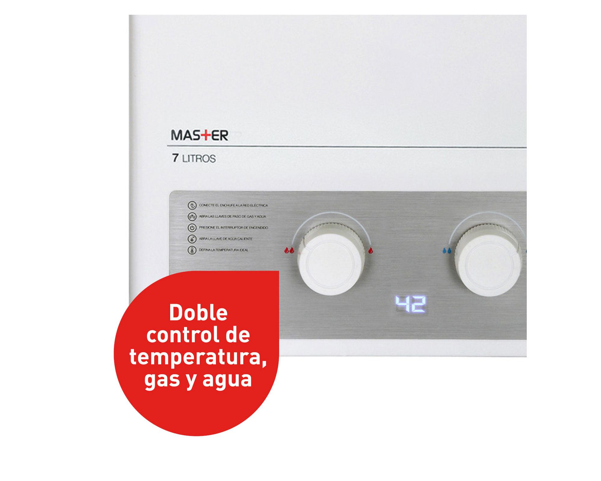Calefont tiro forzado 7 litros gas natural Master Splendid-2