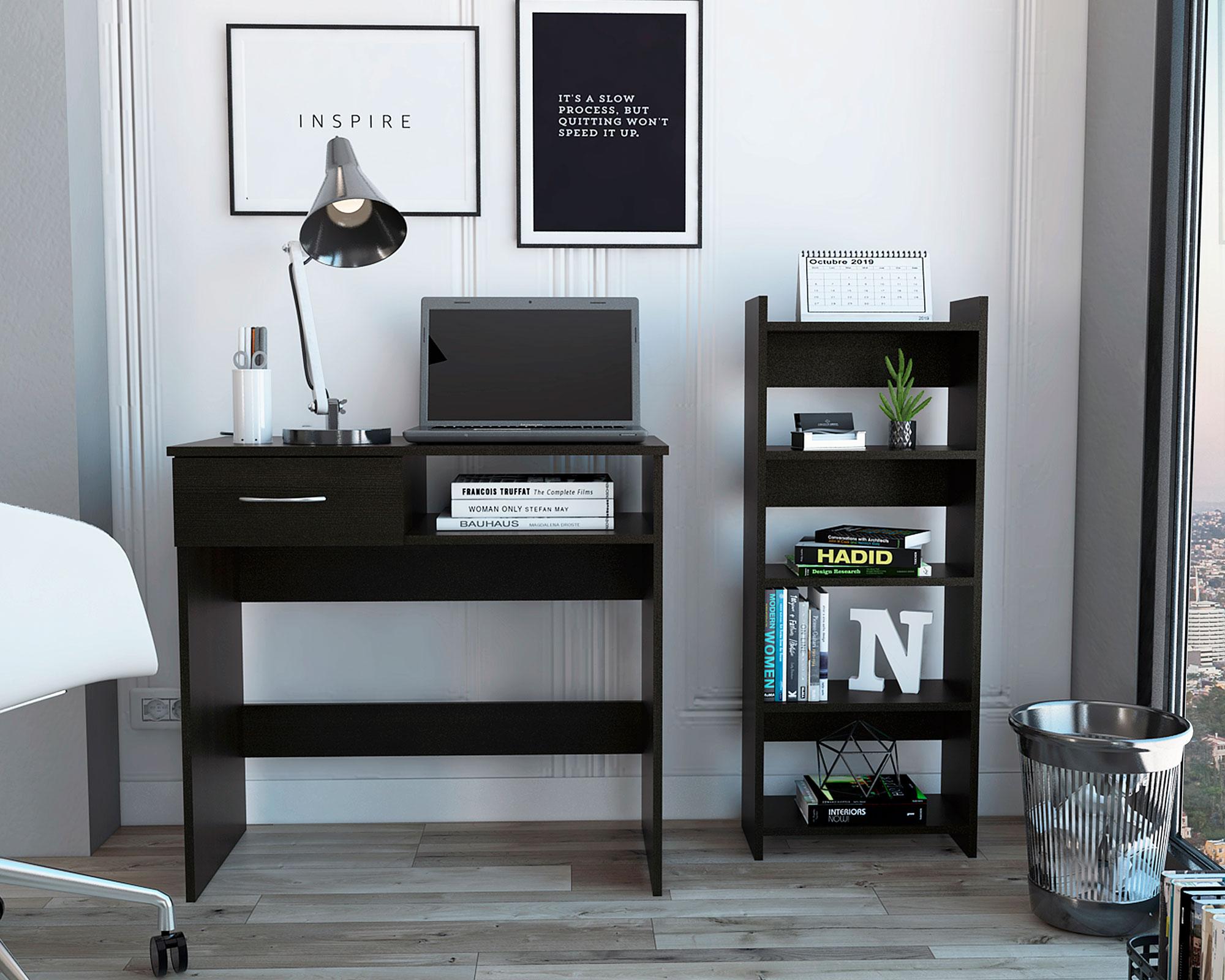 Escritorio + biblioteca Office wengue TuHome-9