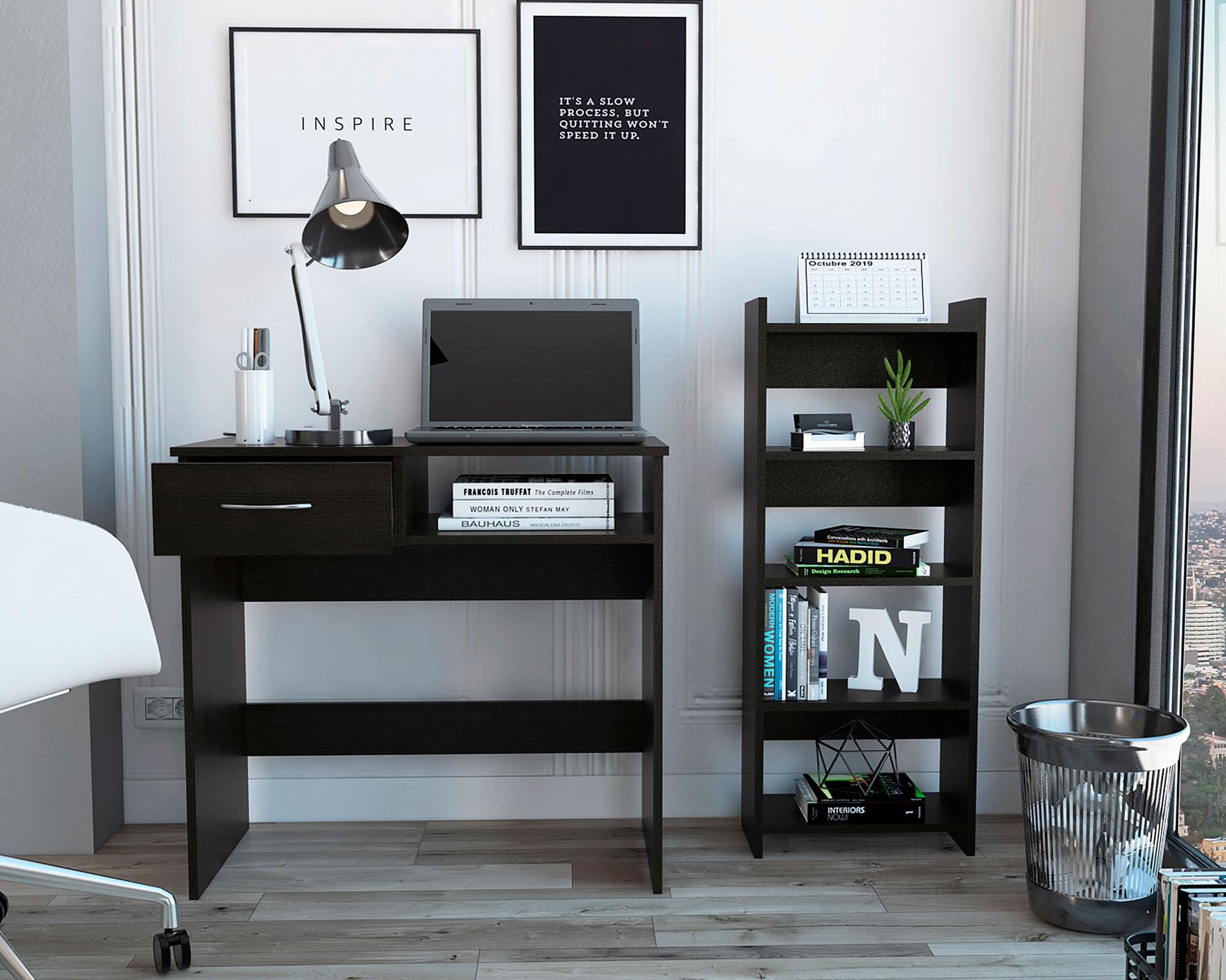 Escritorio + biblioteca Office wengue TuHome-10