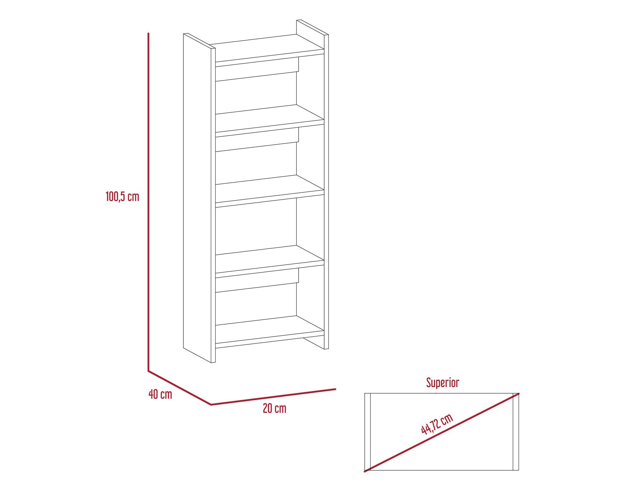 Escritorio + biblioteca Office wengue TuHome-13