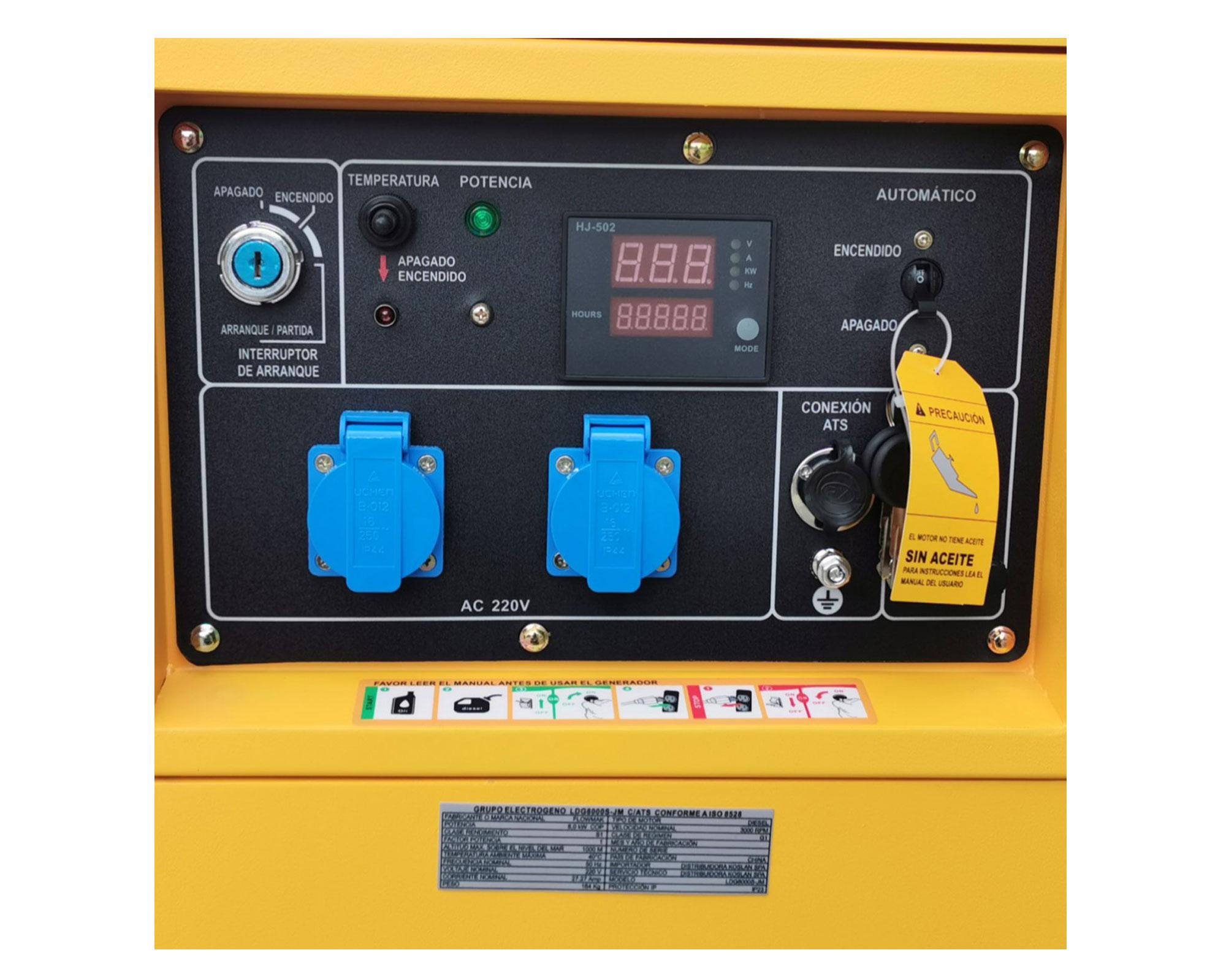 Generador a Diesel 6kw Insonorizado LDG8000S Flowmak-3