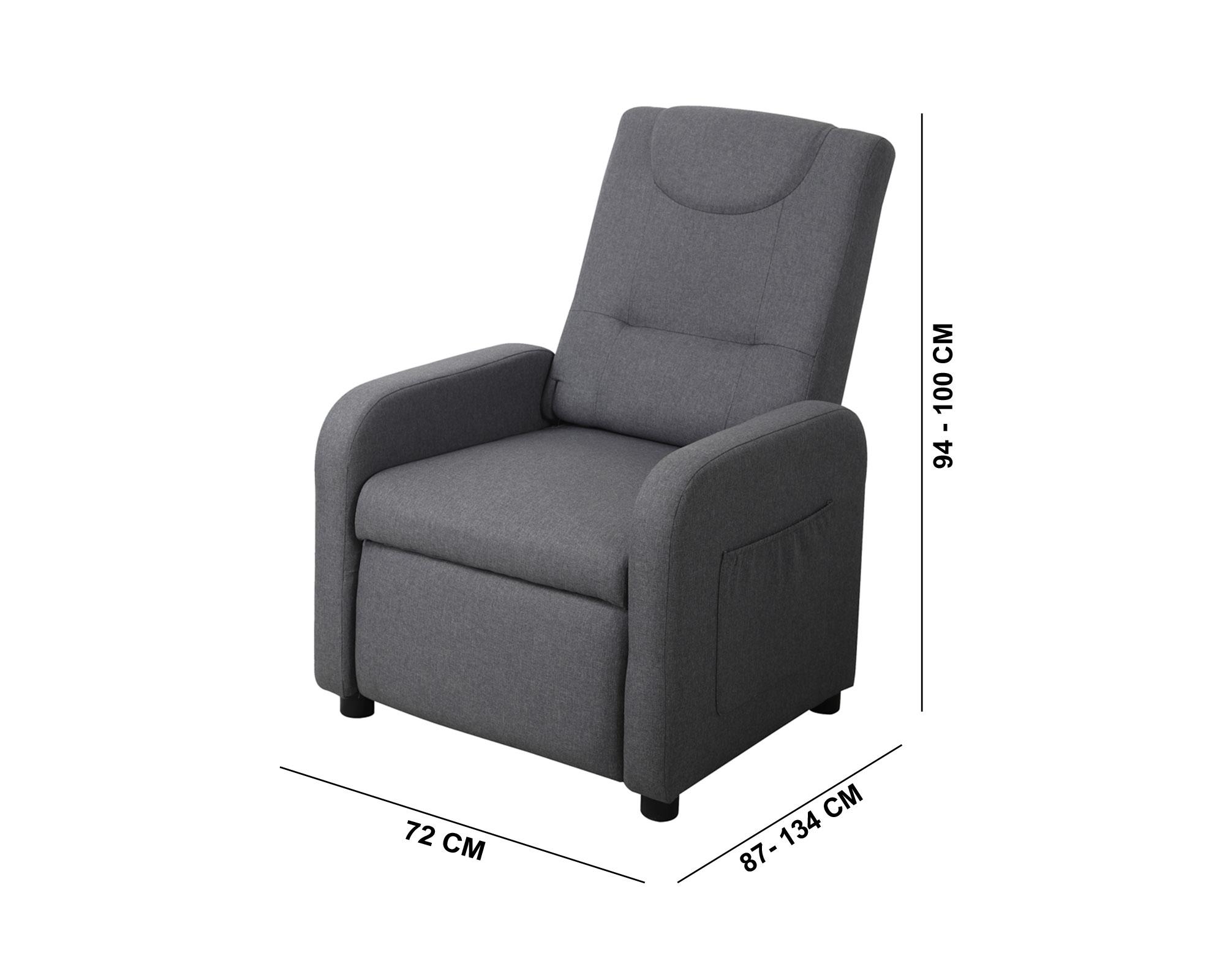 Sillón reclinable Otis gris M+Design-3