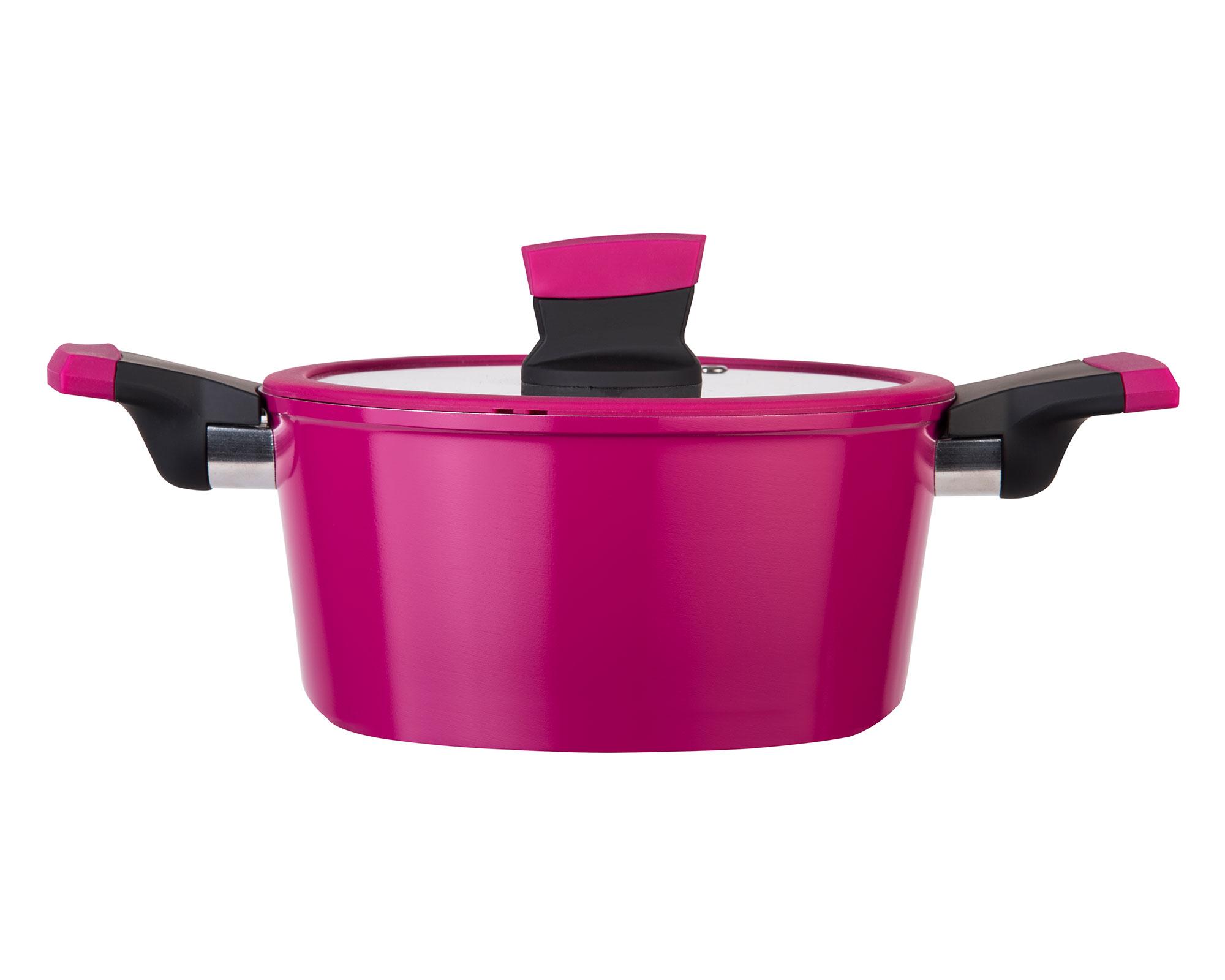 Olla 24 cm Soho cherry 2 piezas Kitchenware-0