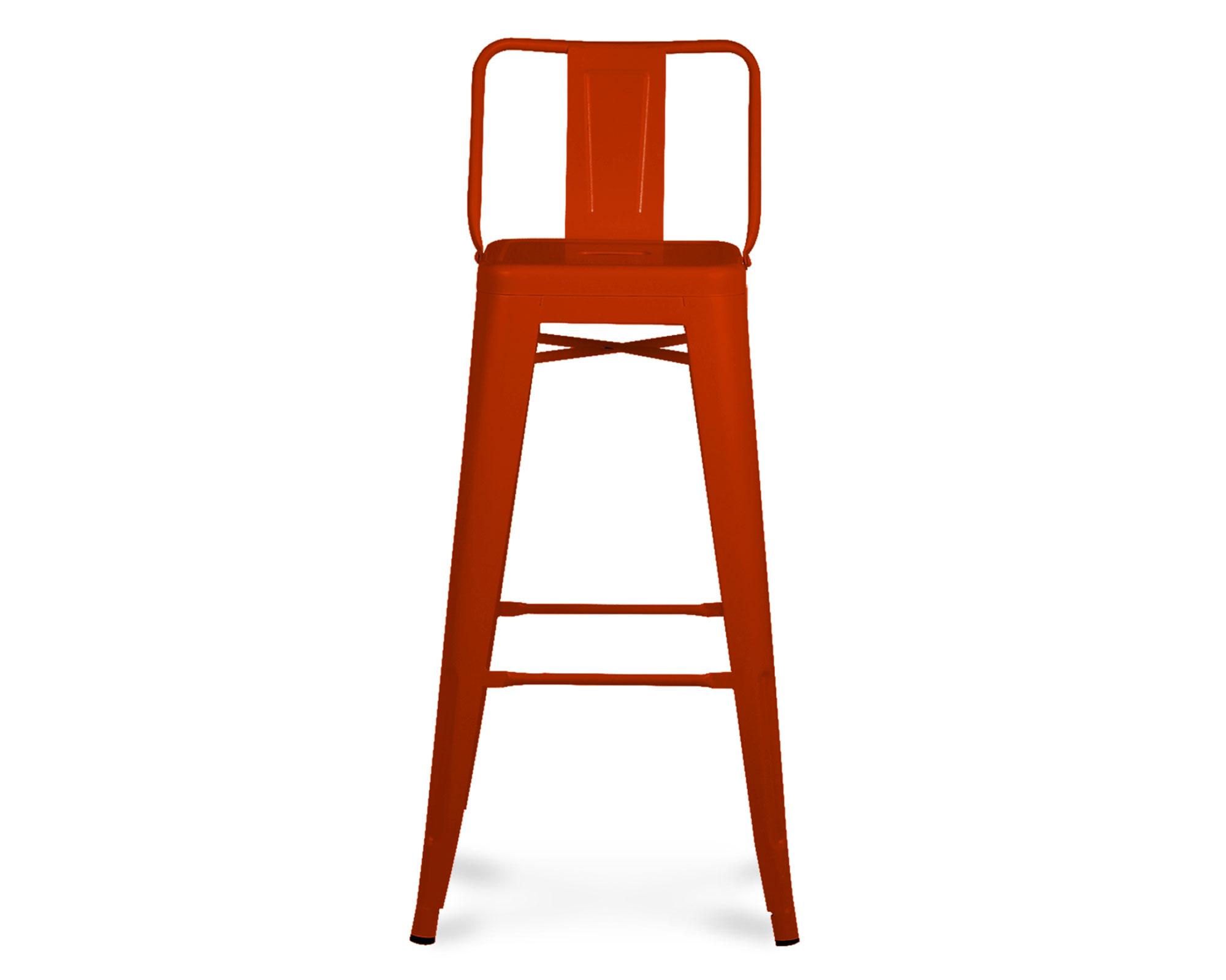 Taburete 77 asiento metal con respaldo Tolix rojo Form Design-0
