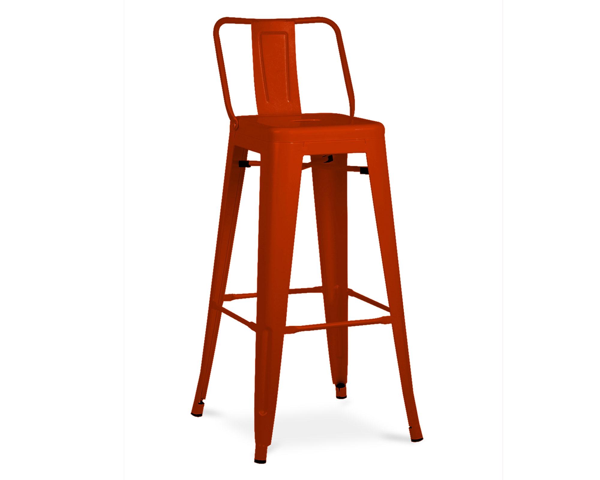 Taburete 77 asiento metal con respaldo Tolix rojo Form Design-1