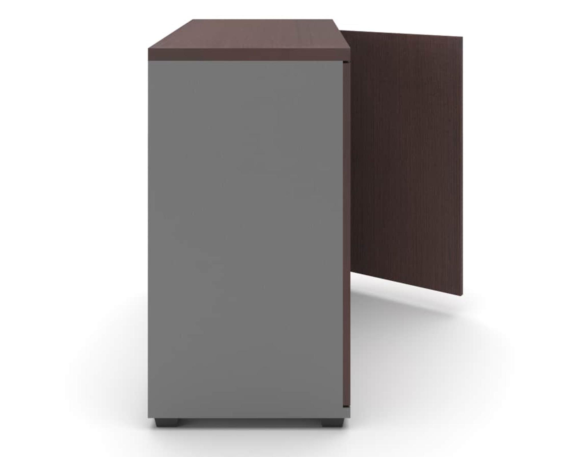 Gabinete bajo Office café oscuro/gris Form Office-2