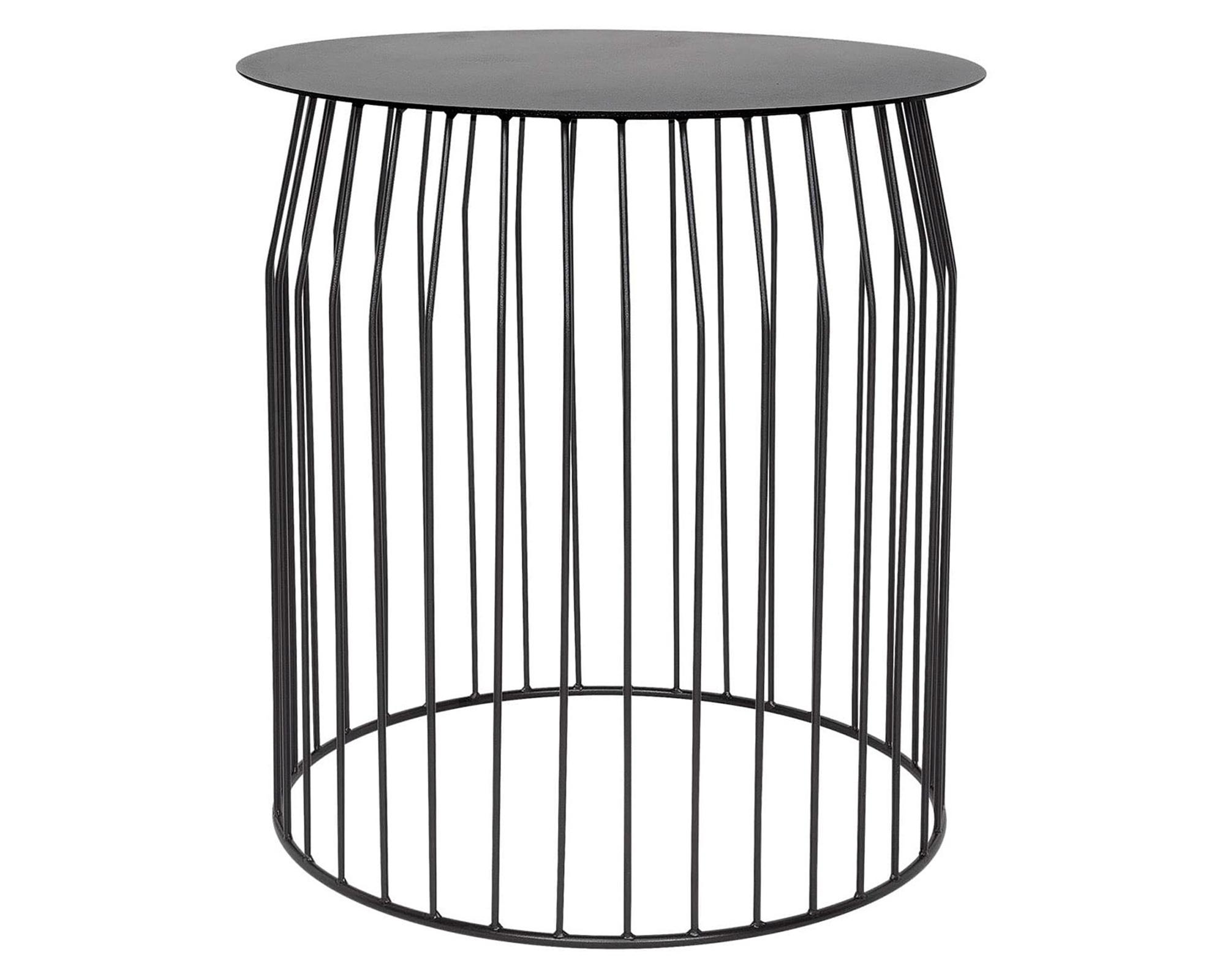 Mesa lateral 48 cm Wire negro Form Design-0