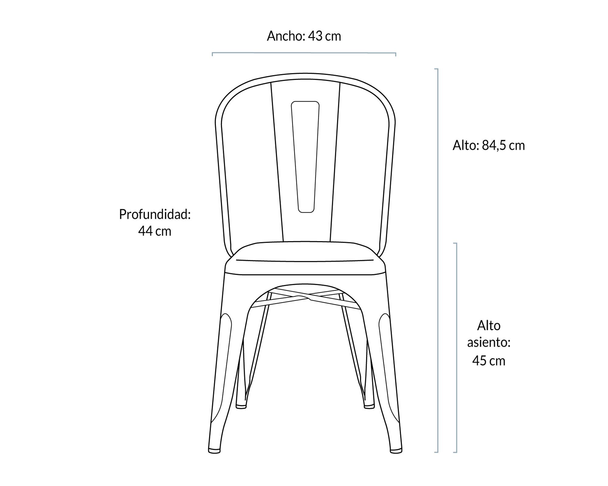 Silla Tolix negro Form Design-4