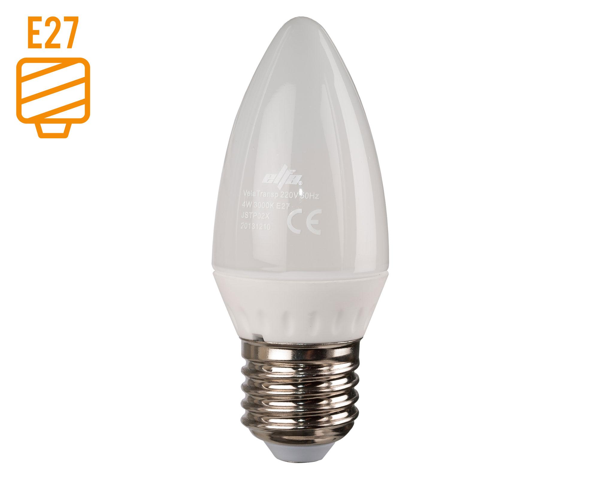 Ampolleta LED 6W E27 luz día vela Elfa-0