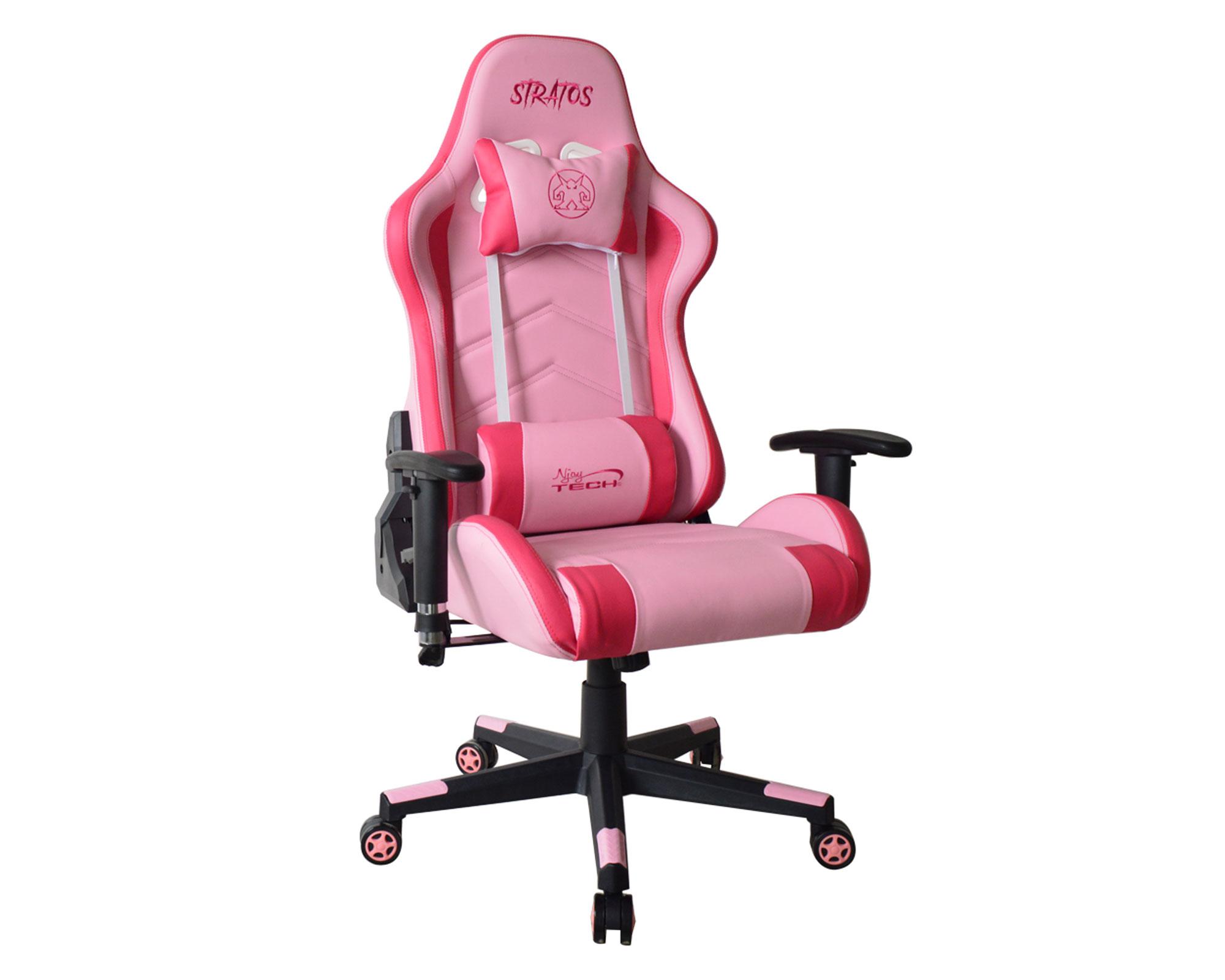 Silla gamer Stratos rosado NjoyTech-4