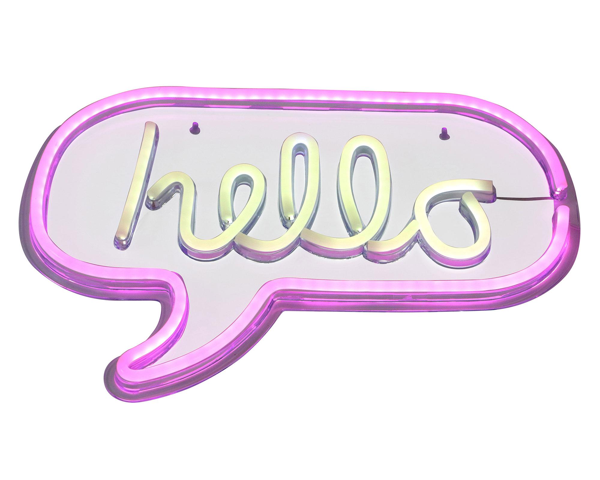 Lámpara colgar LED neón Hello Abitare.-1