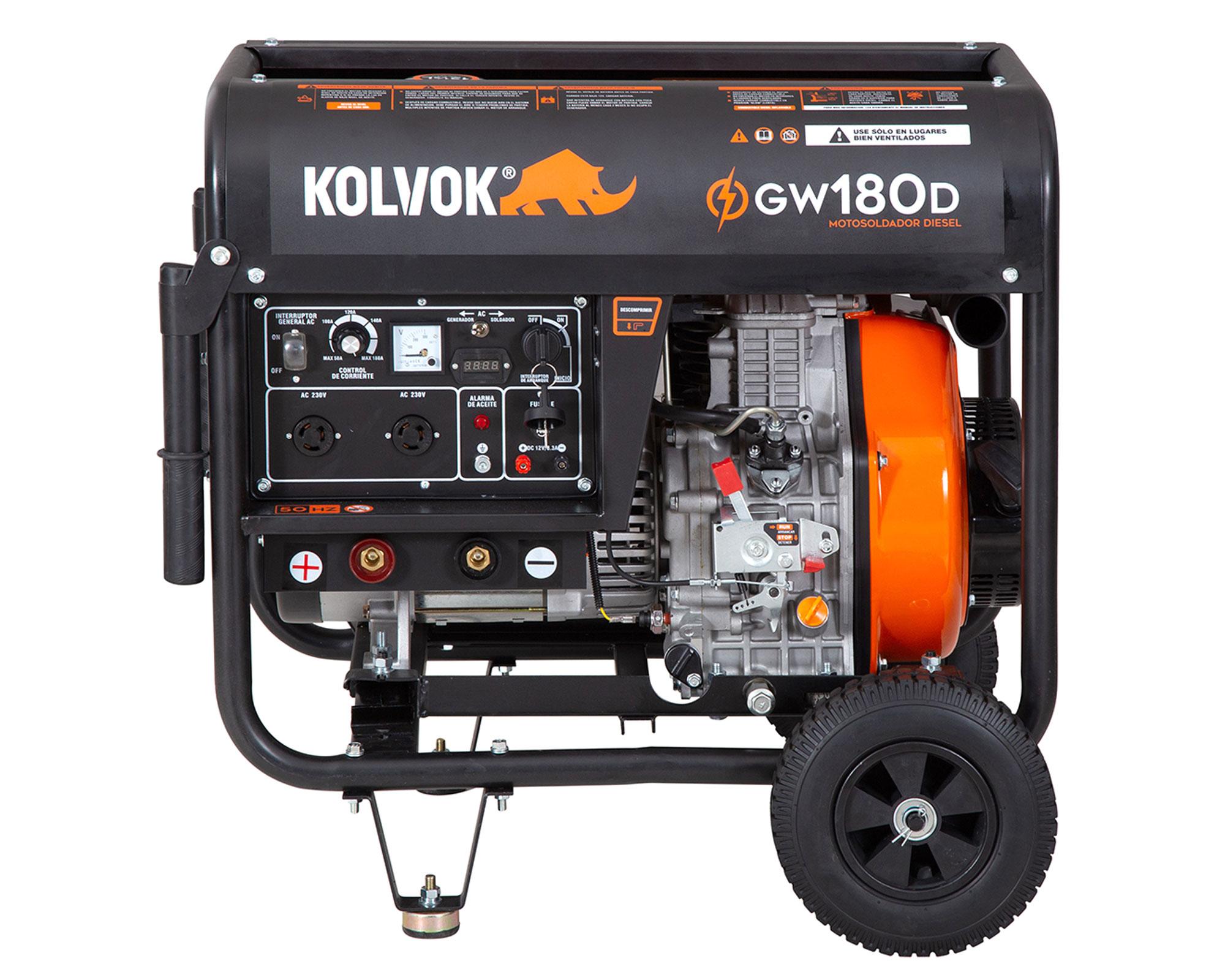 Motosoldador Diésel 160Amp Monofásico GW180D Kolvok-0