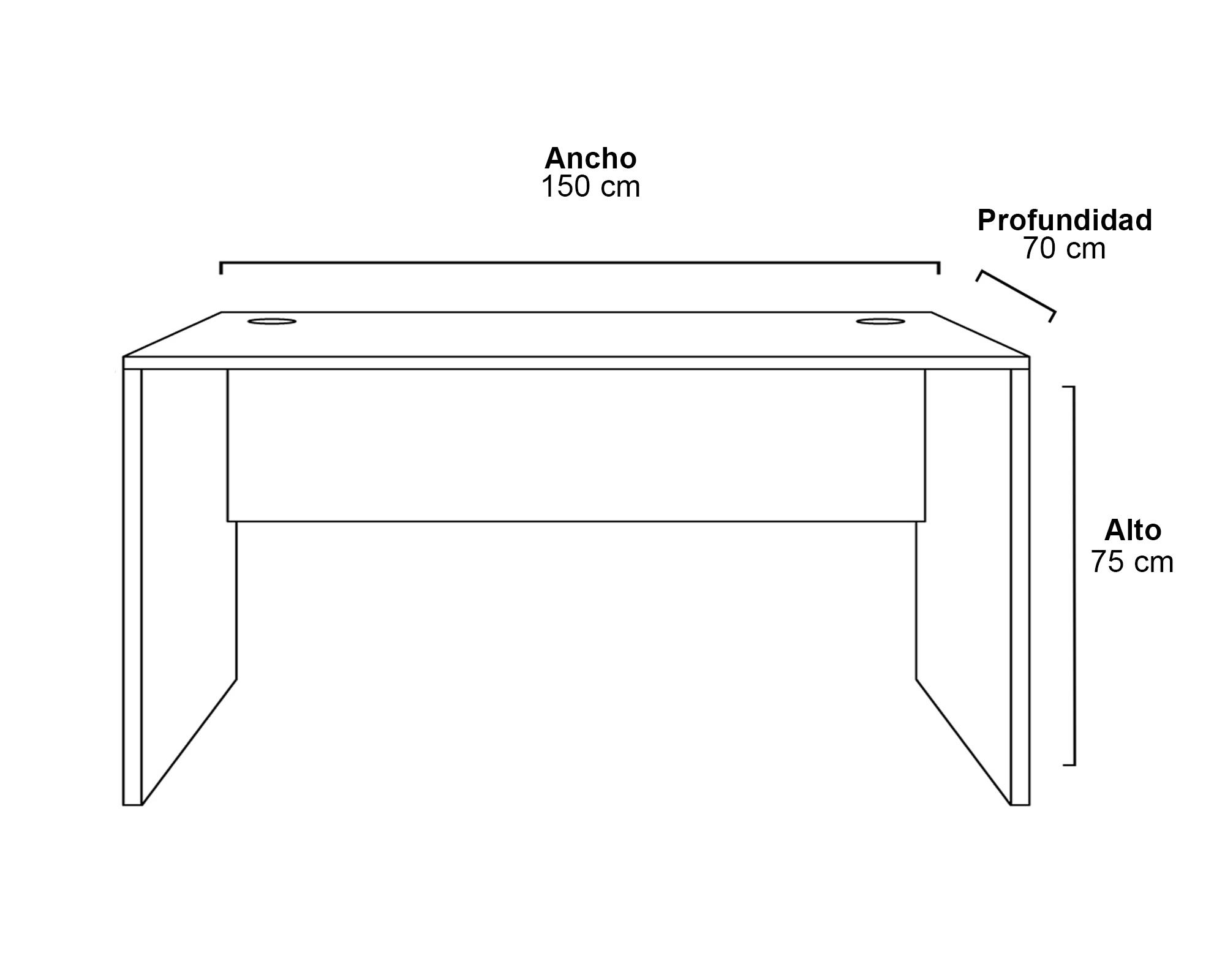 Escritorio 150 cm natura/gris Form Office-2