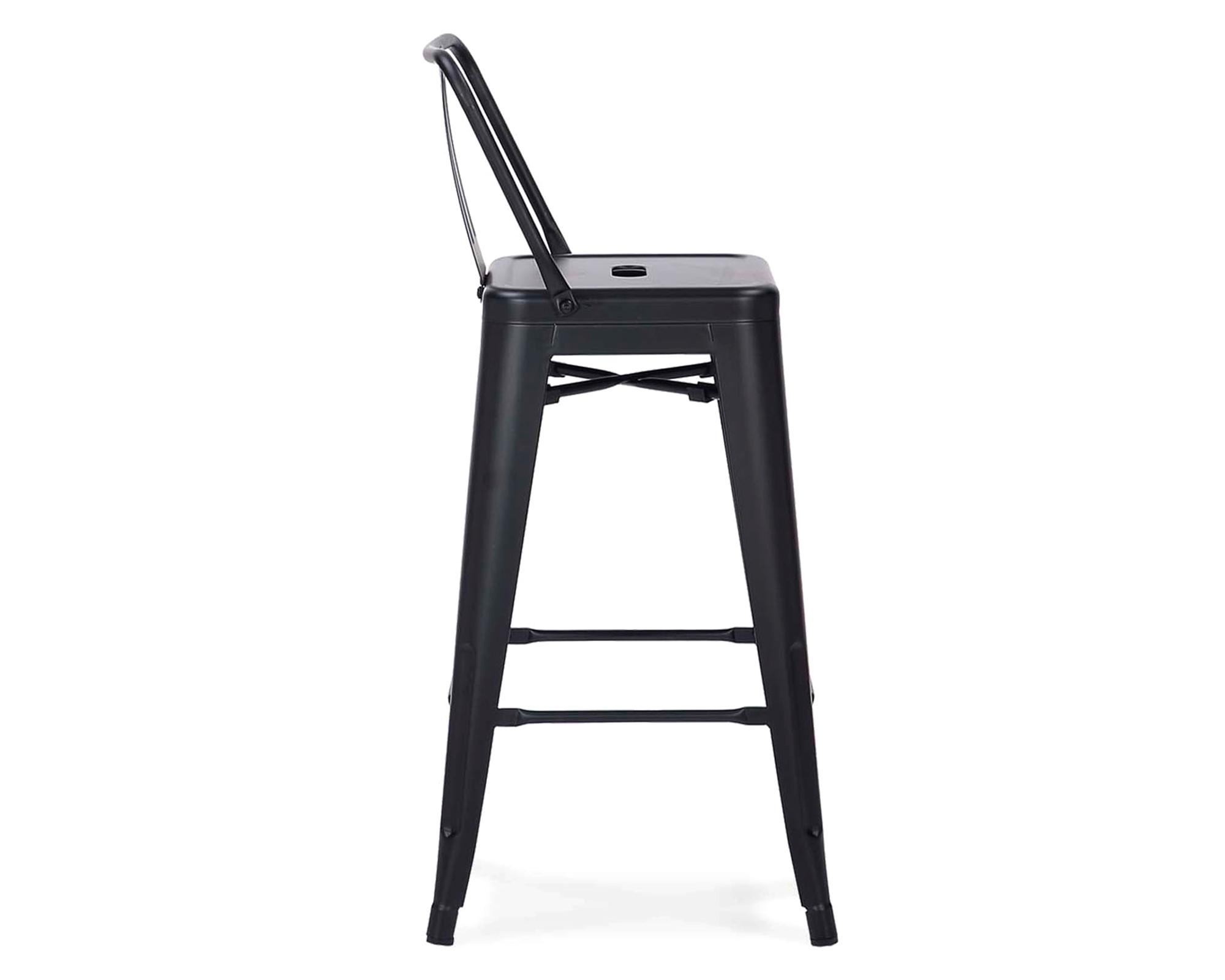 Taburete 67 asiento metal con respaldo Tolix negro Form Design-3