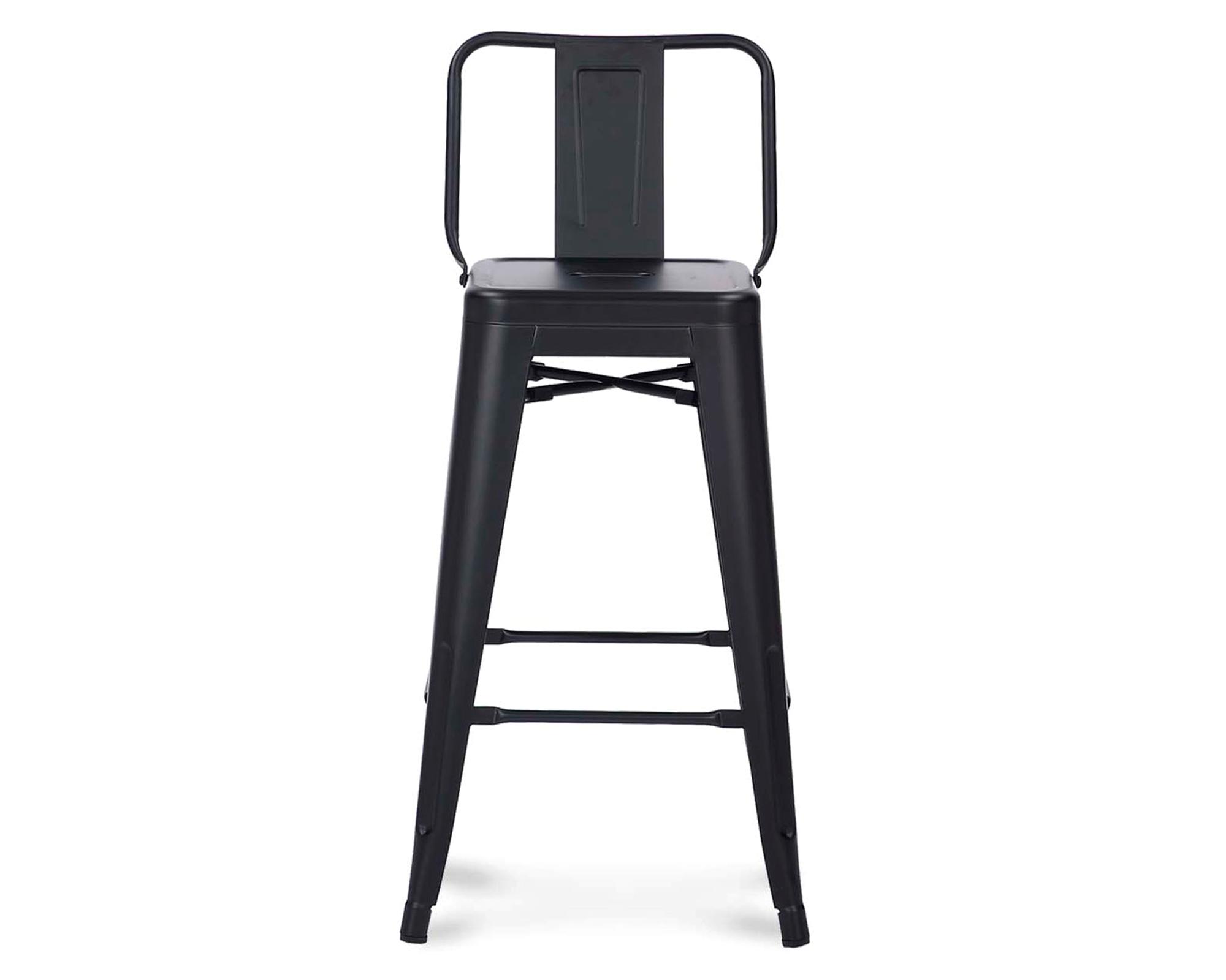 Taburete 67 asiento metal con respaldo Tolix negro Form Design-0