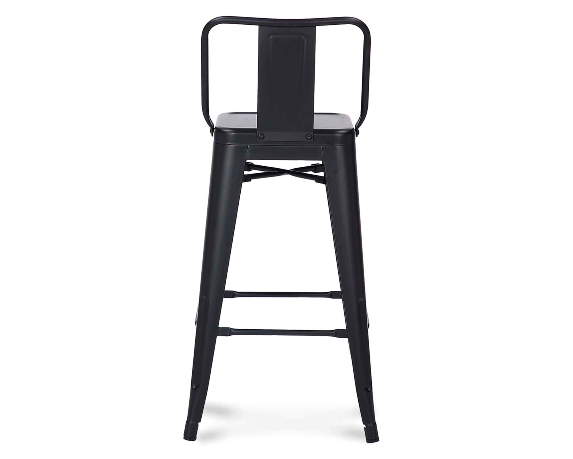 Taburete 67 asiento metal con respaldo Tolix negro Form Design-2