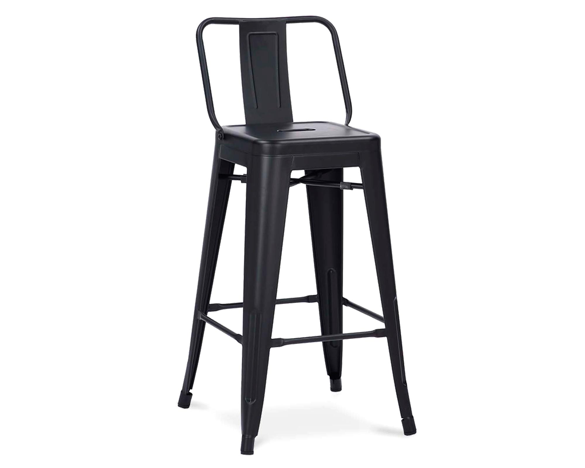 Taburete 67 asiento metal con respaldo Tolix negro Form Design-1