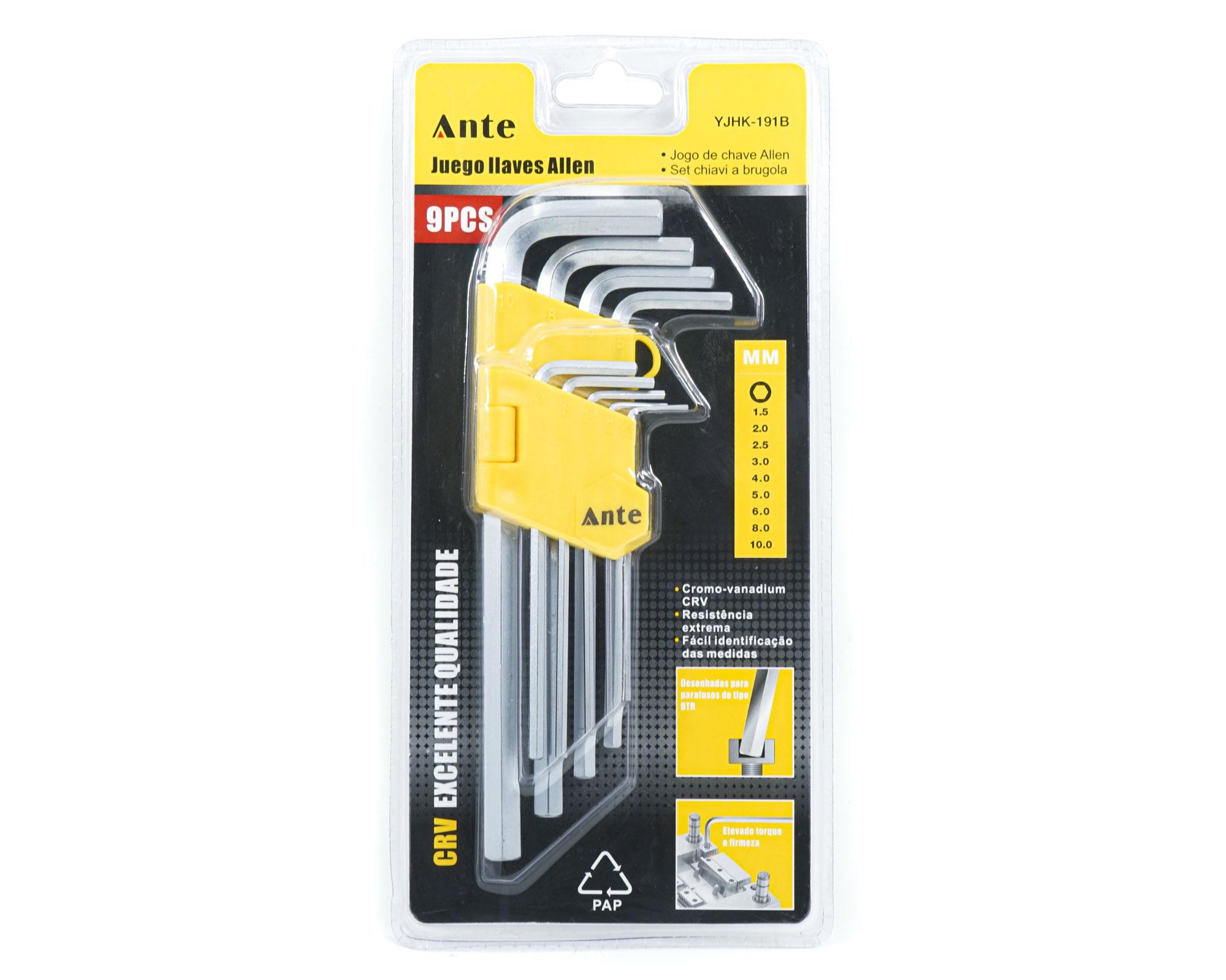 Juego de llaves allen YJHK-191B 9 piezas Ante.-0