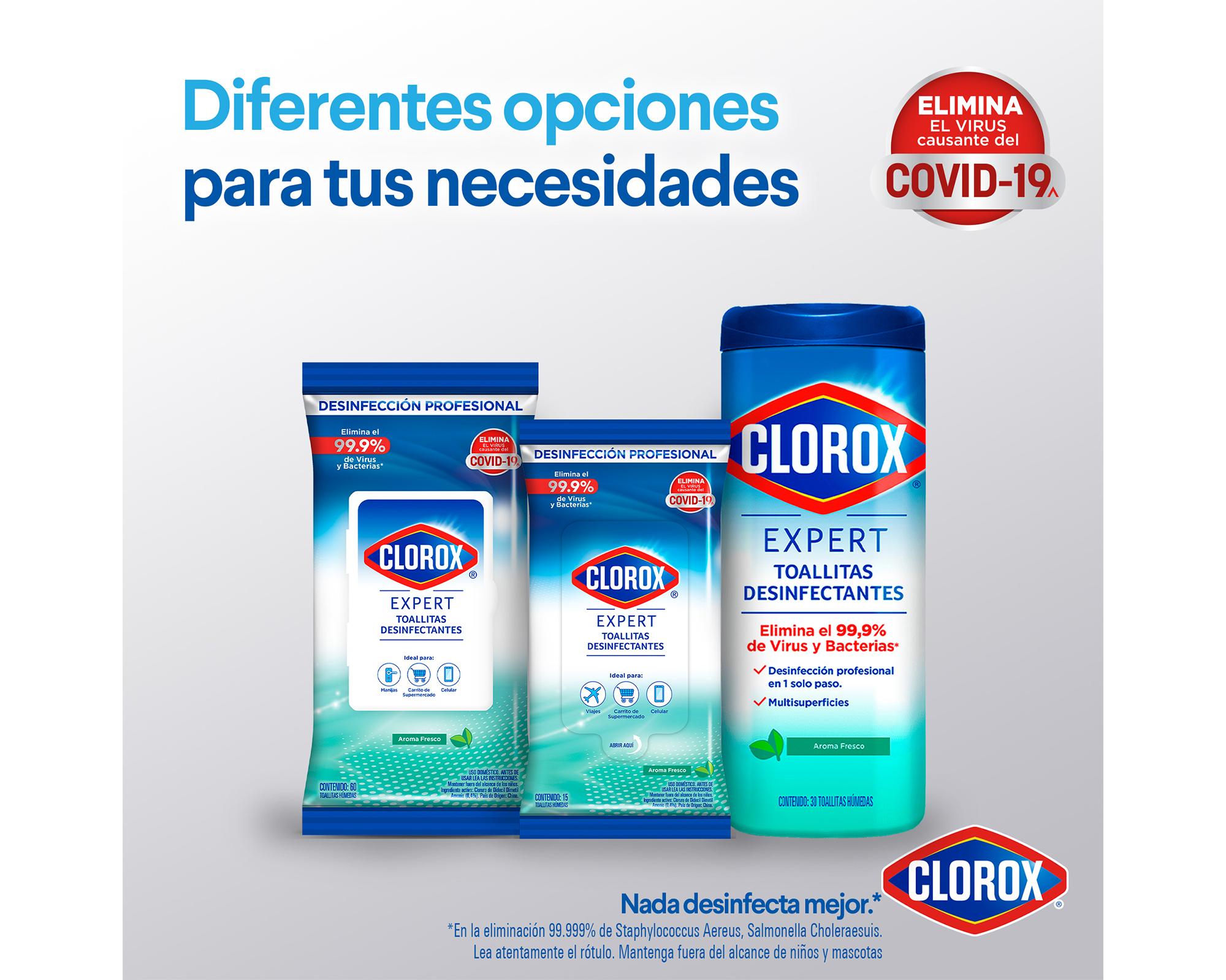 Toallas desinfectantes Fresh canister 30 unidades Clorox-5