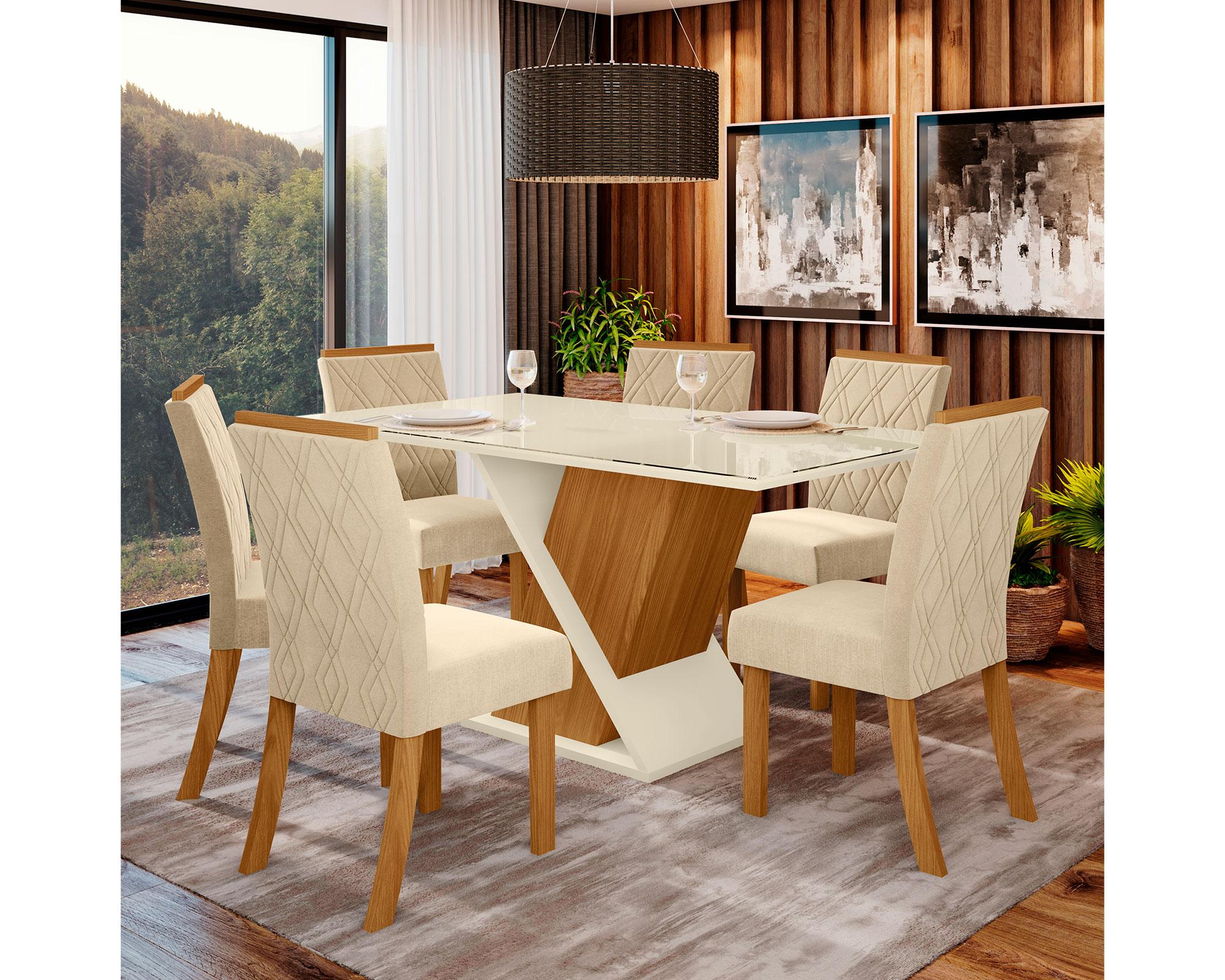Juego de comedor 6 personas rectangular Grecia-4