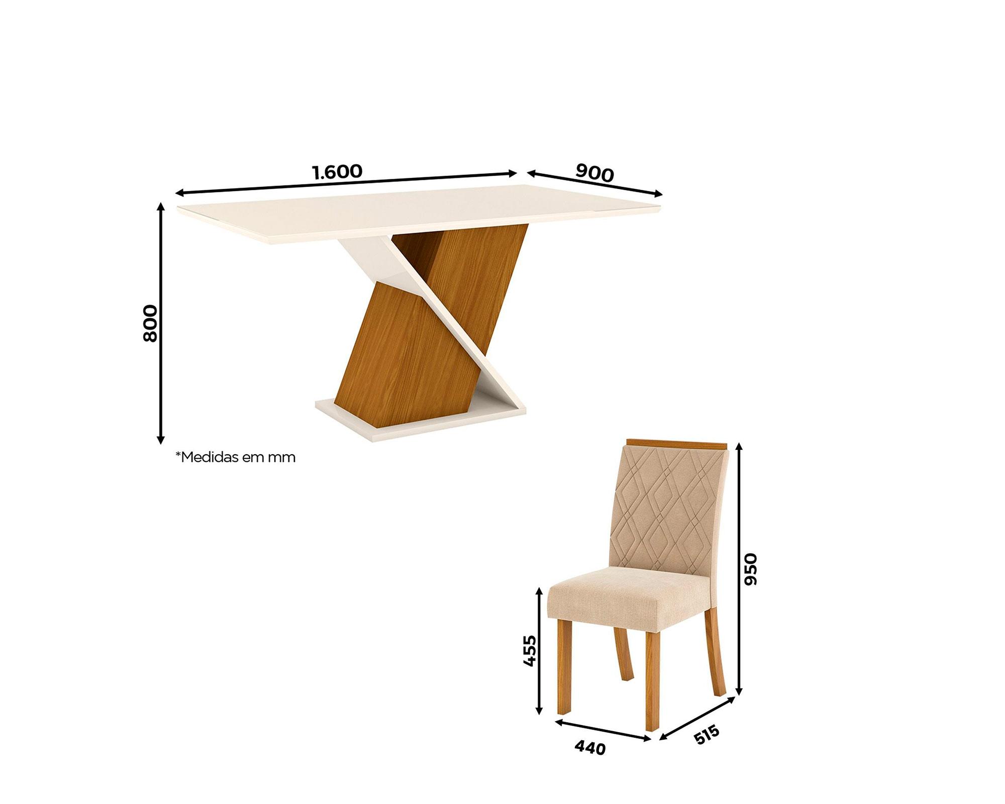 Juego de comedor 6 personas rectangular Grecia-5